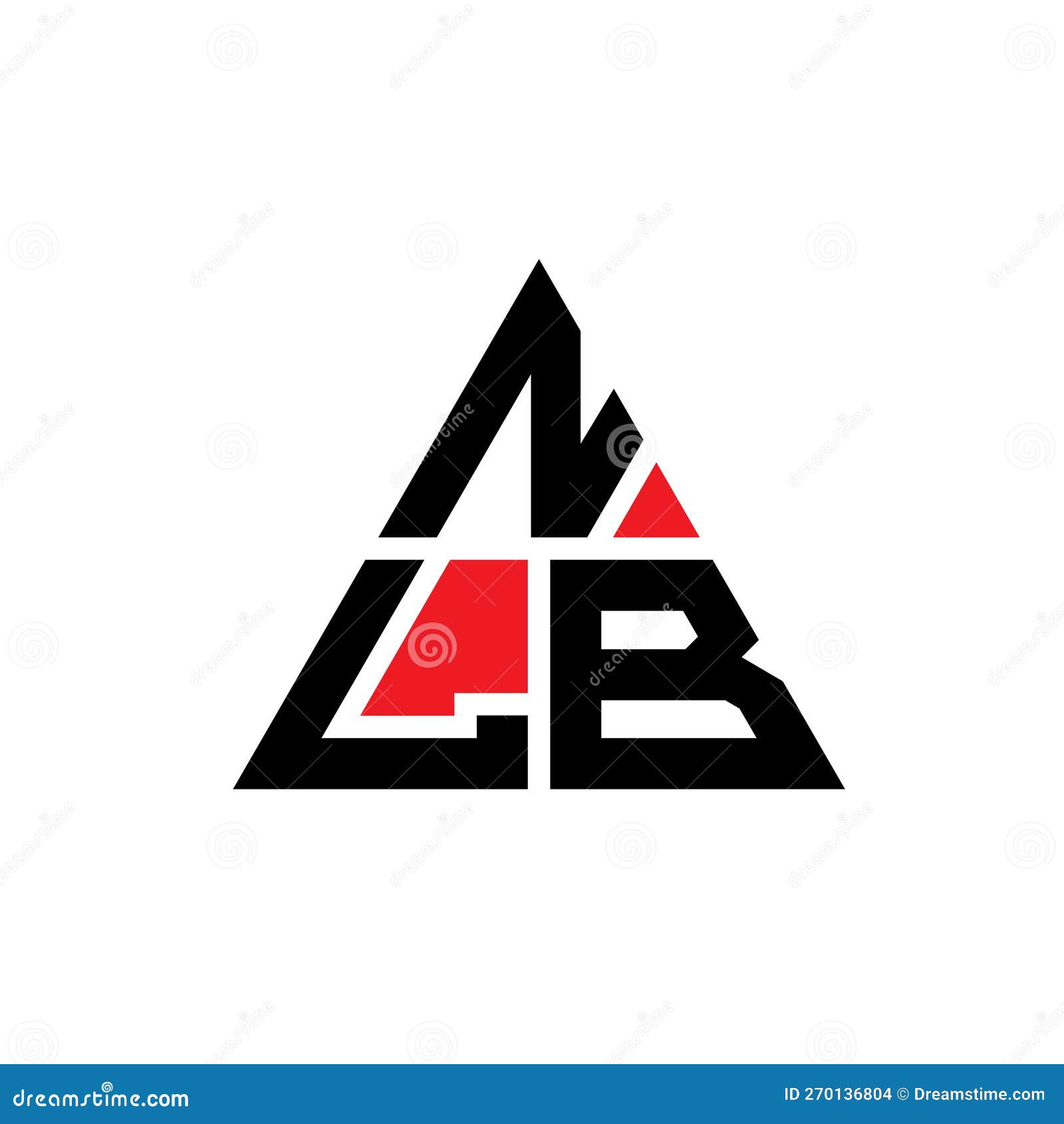 NLB Triangle Letter Logo Design with Triangle Shape. NLB Triangle Logo  Design Monogram Stock Vector - Illustration of icon, shield: 270136804