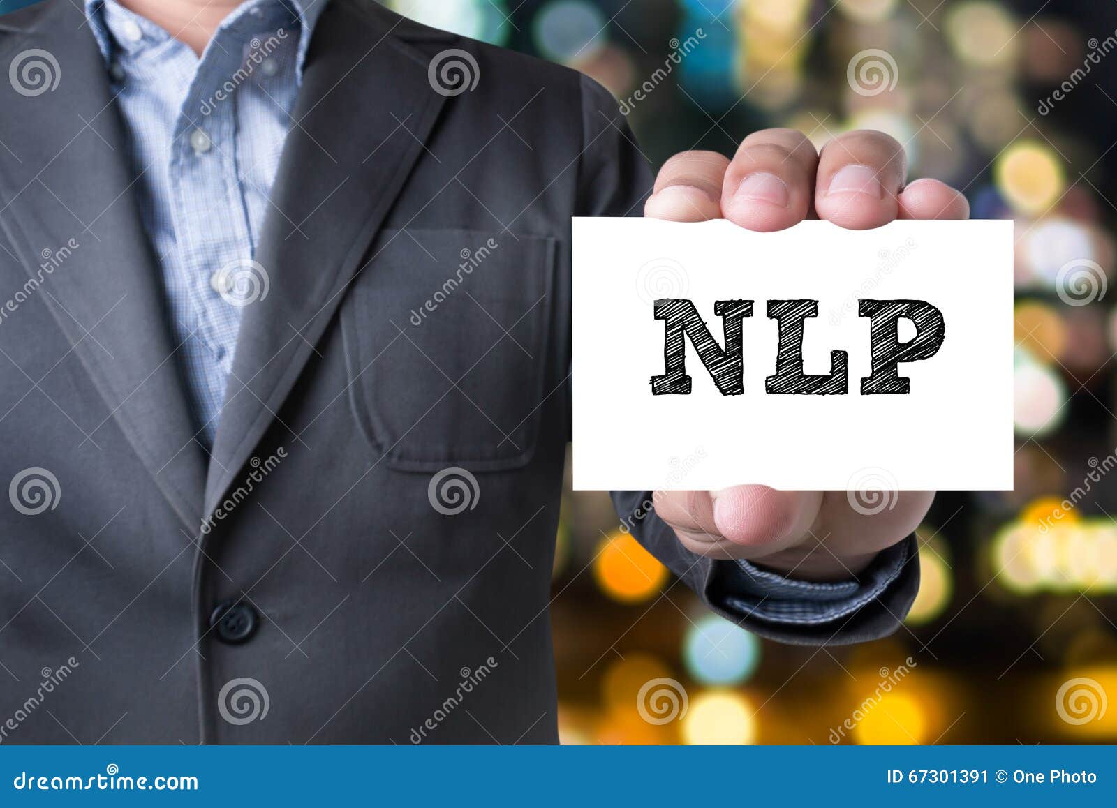nlp letters (or neuro linguistic programming) on the card shown