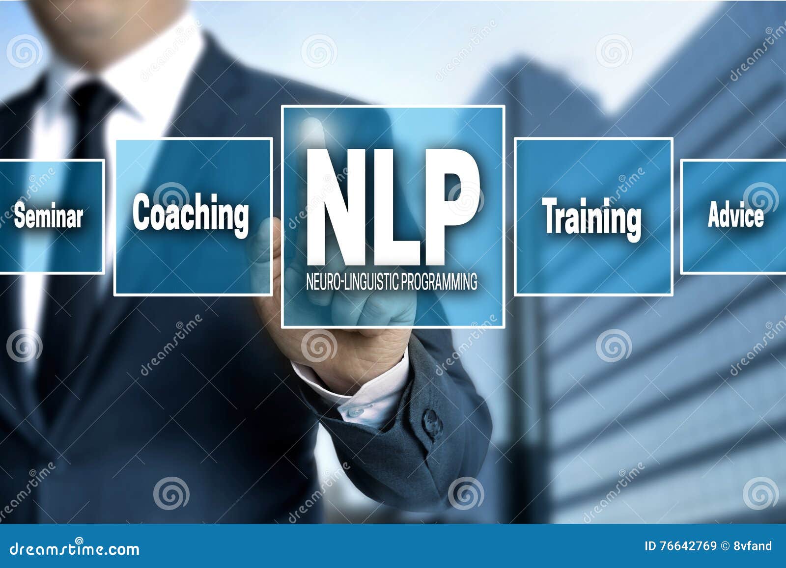 nlp touchscreen is operated by businessman