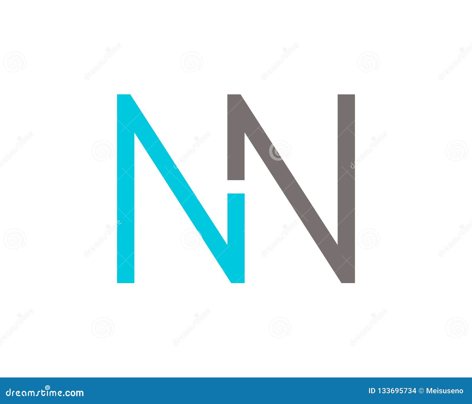 NN Letter Logo Design Template Vector Stock Vector - Illustration of