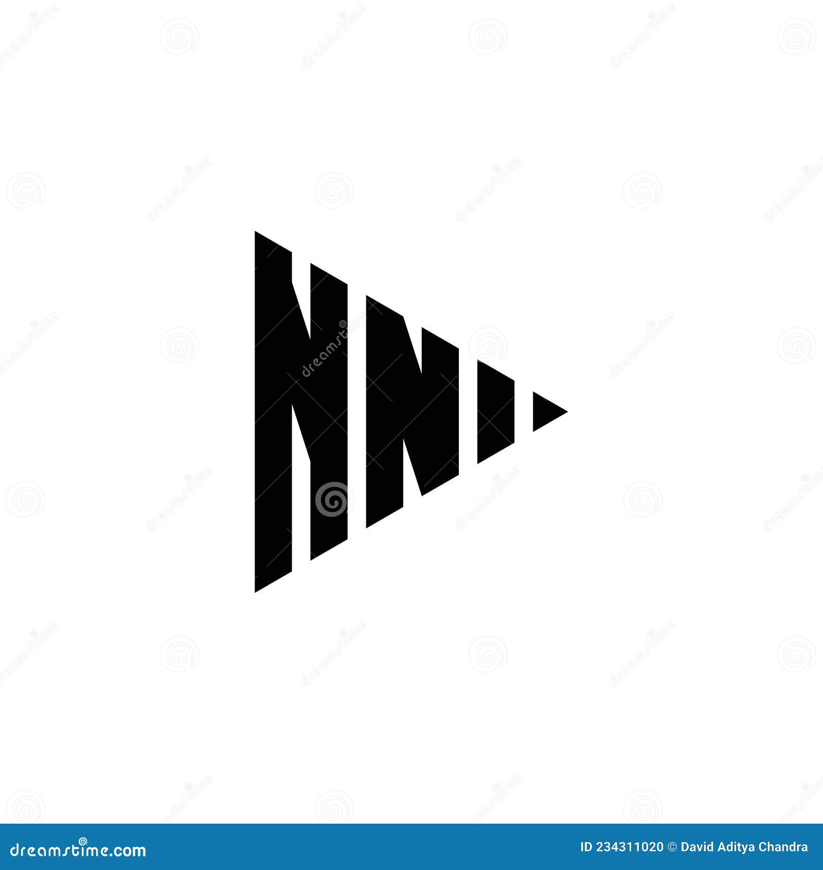 nn logo monogram triangle  play button