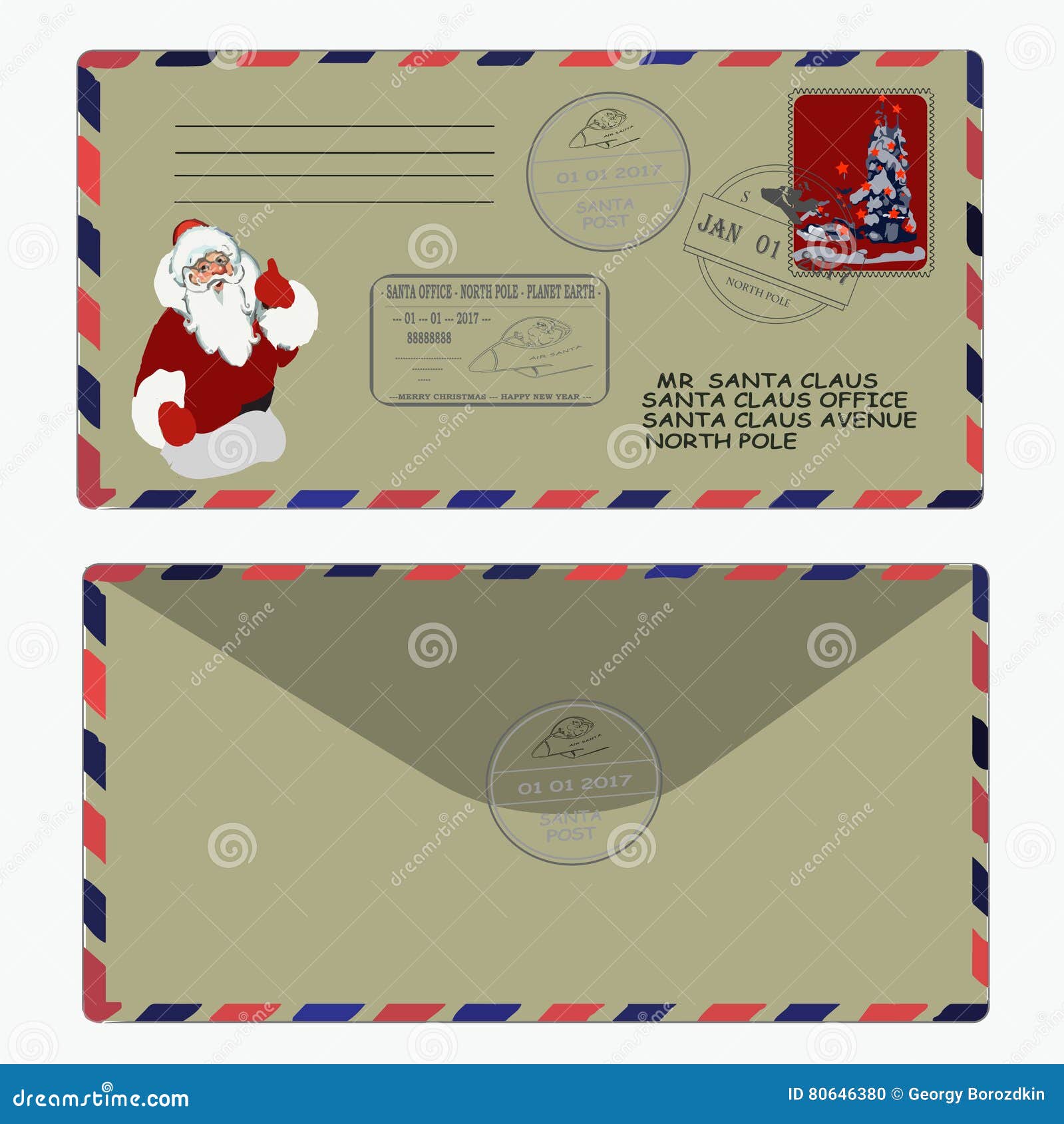 Lot de 50 enveloppes de noël père noël rouge foncé 110x220 mm (dl) - La  Poste