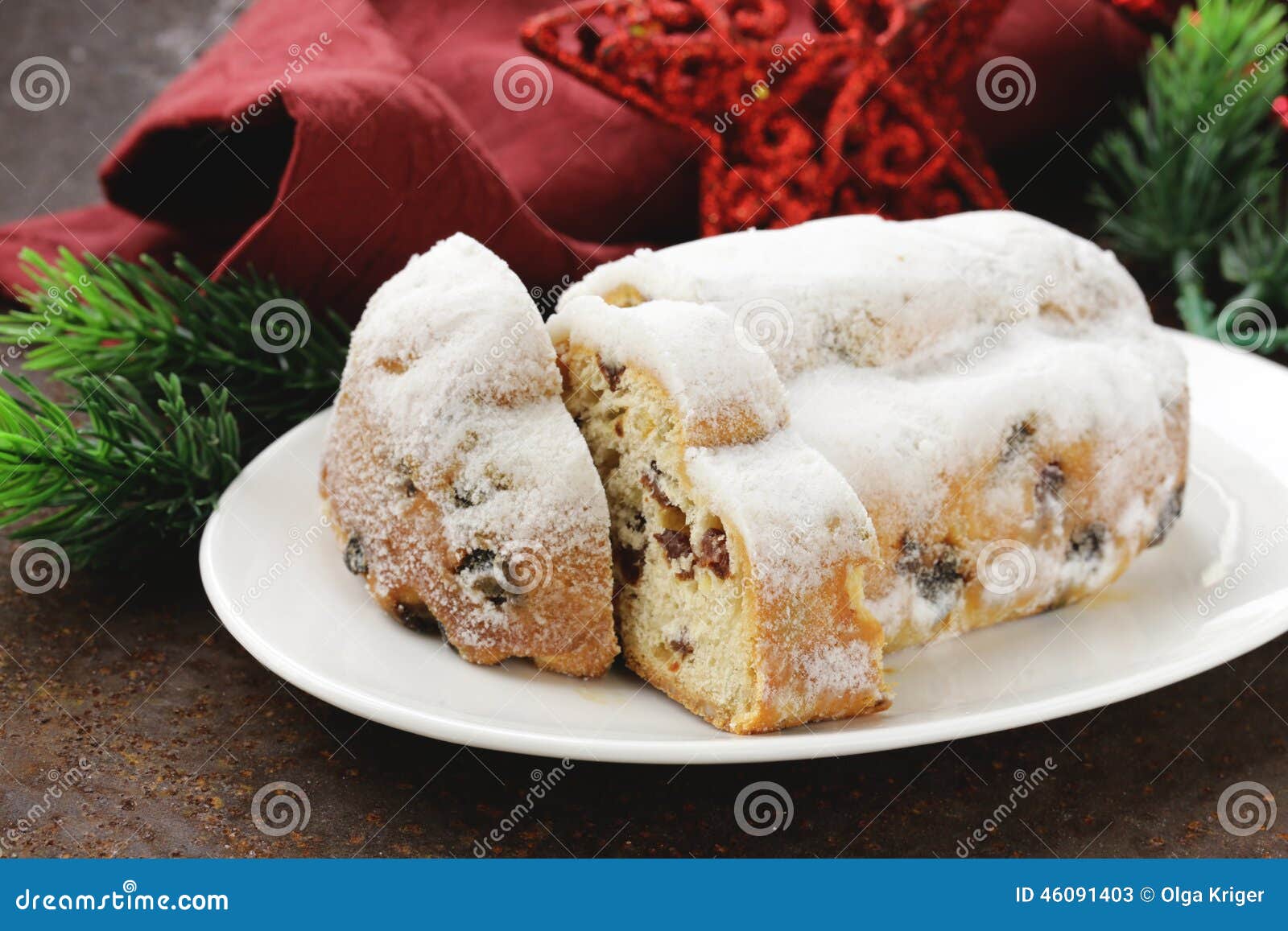 Stollen de Noël biologique de Dresde - véritable Stollen de Dresde avec des  raisins secs - pas seulement