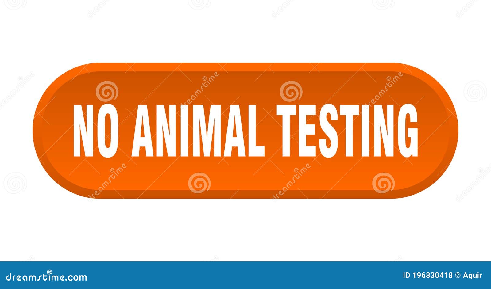 No Animal Testing Button. Rounded Sign on White Background Stock Vector