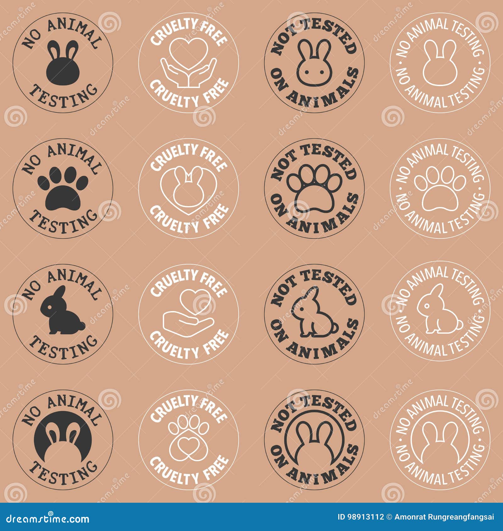 Download No animal testing stock vector. Illustration of sign ...