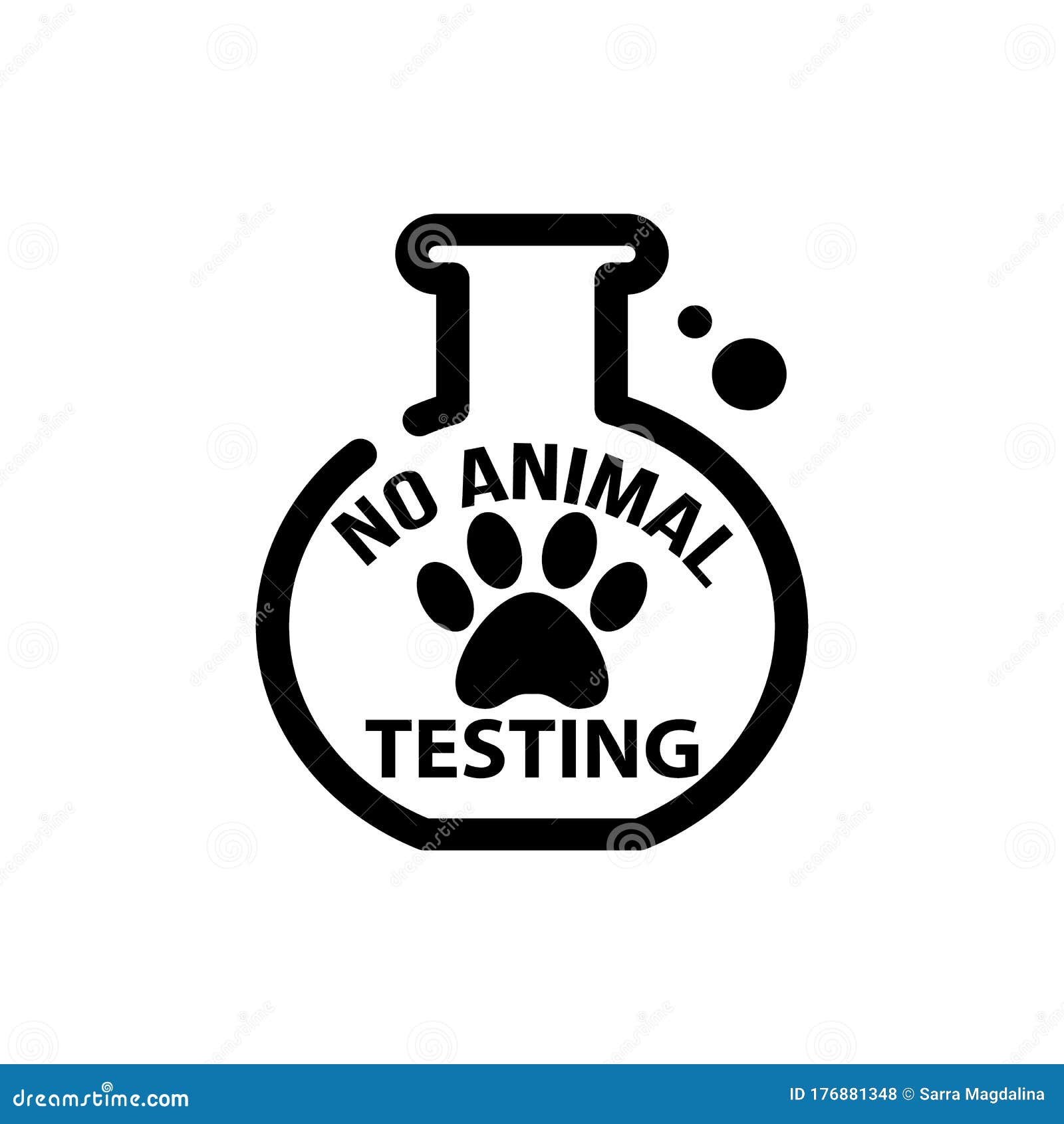 Download No Animal Testing Vector Round Sign Stock Vector - Illustration of icon, sticker: 176881348