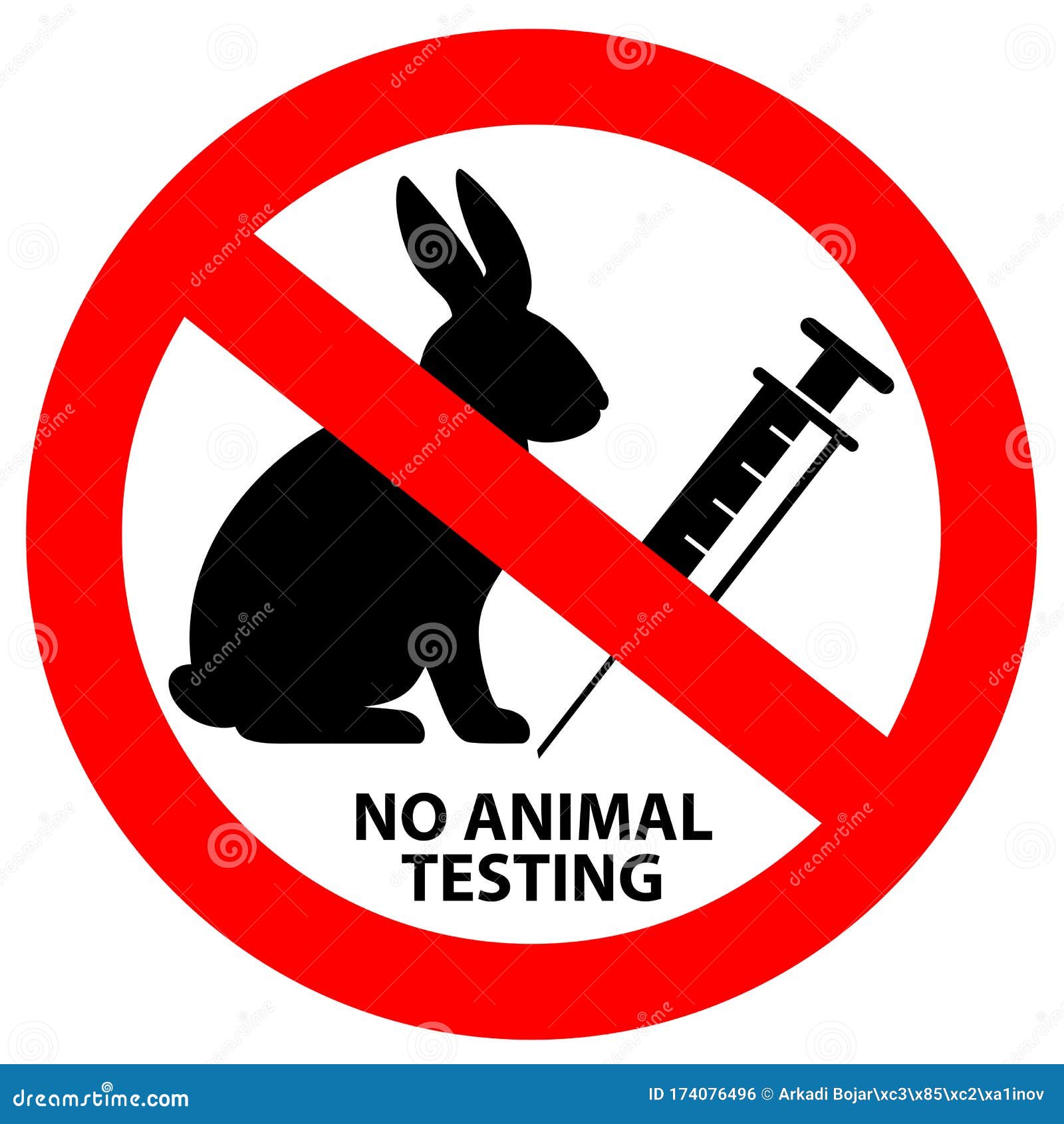 Download No Animal Testing Vector Sign Stock Illustration - Illustration of cruelty, icon: 174076496
