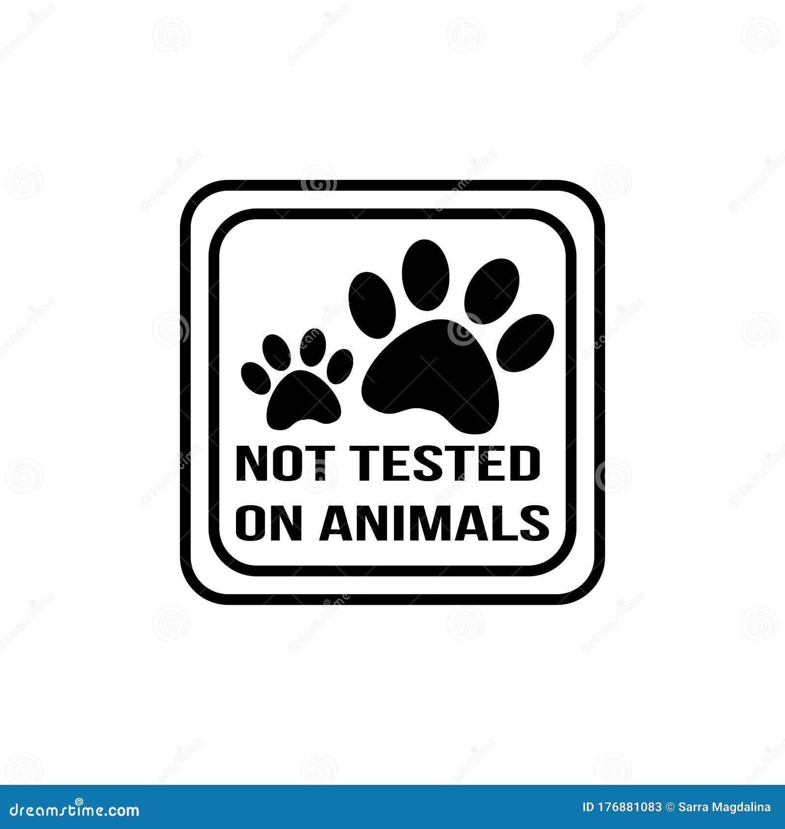 Download No Animal Testing Vector Sign Stock Vector - Illustration of black, round: 176881083