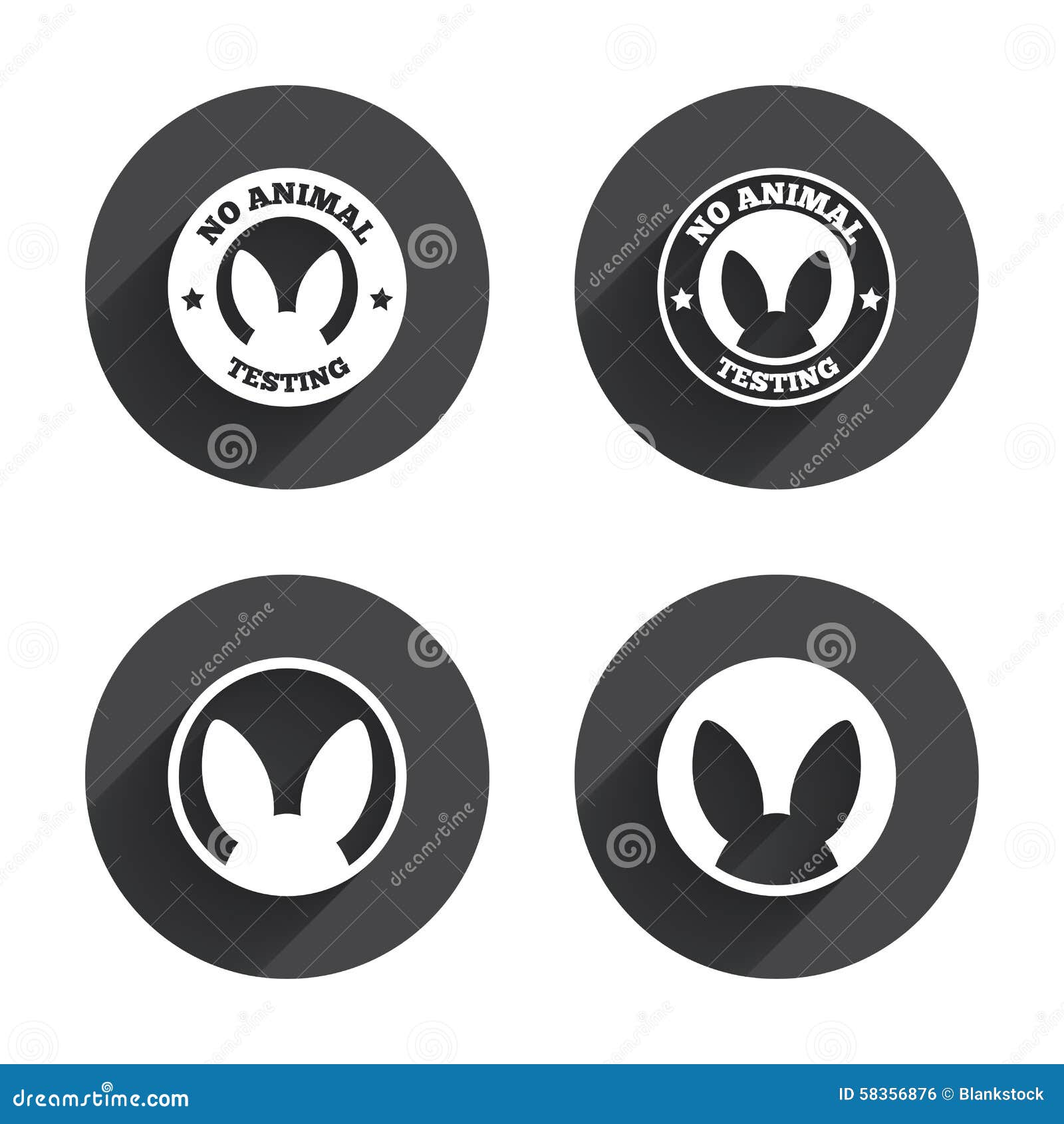 Download No Animals Testing Icons. Non-human Experiments Stock ...