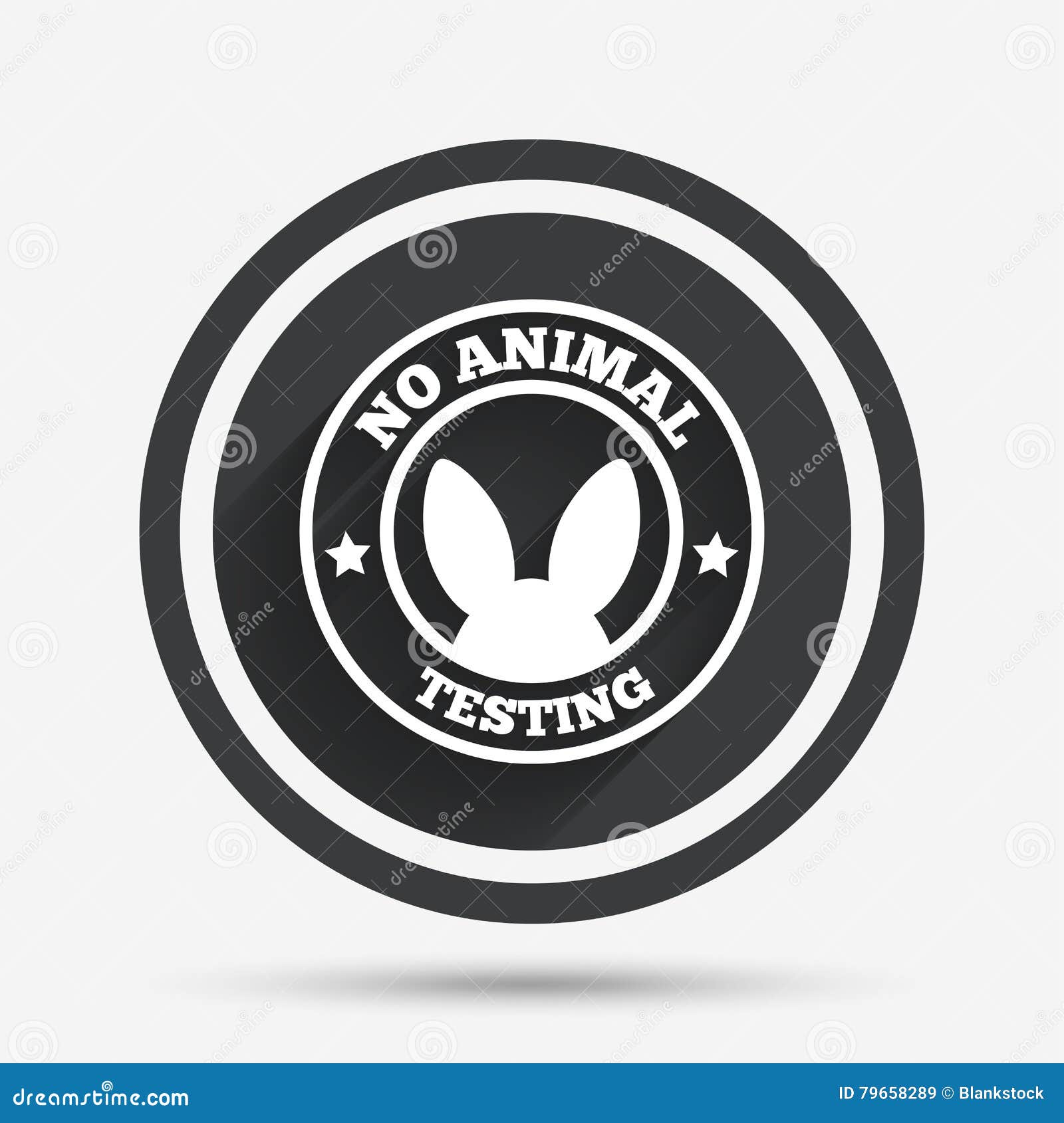 Download No Animals Testing Sign Icon. Not Tested Symbol. Stock Vector - Illustration of sign, black ...