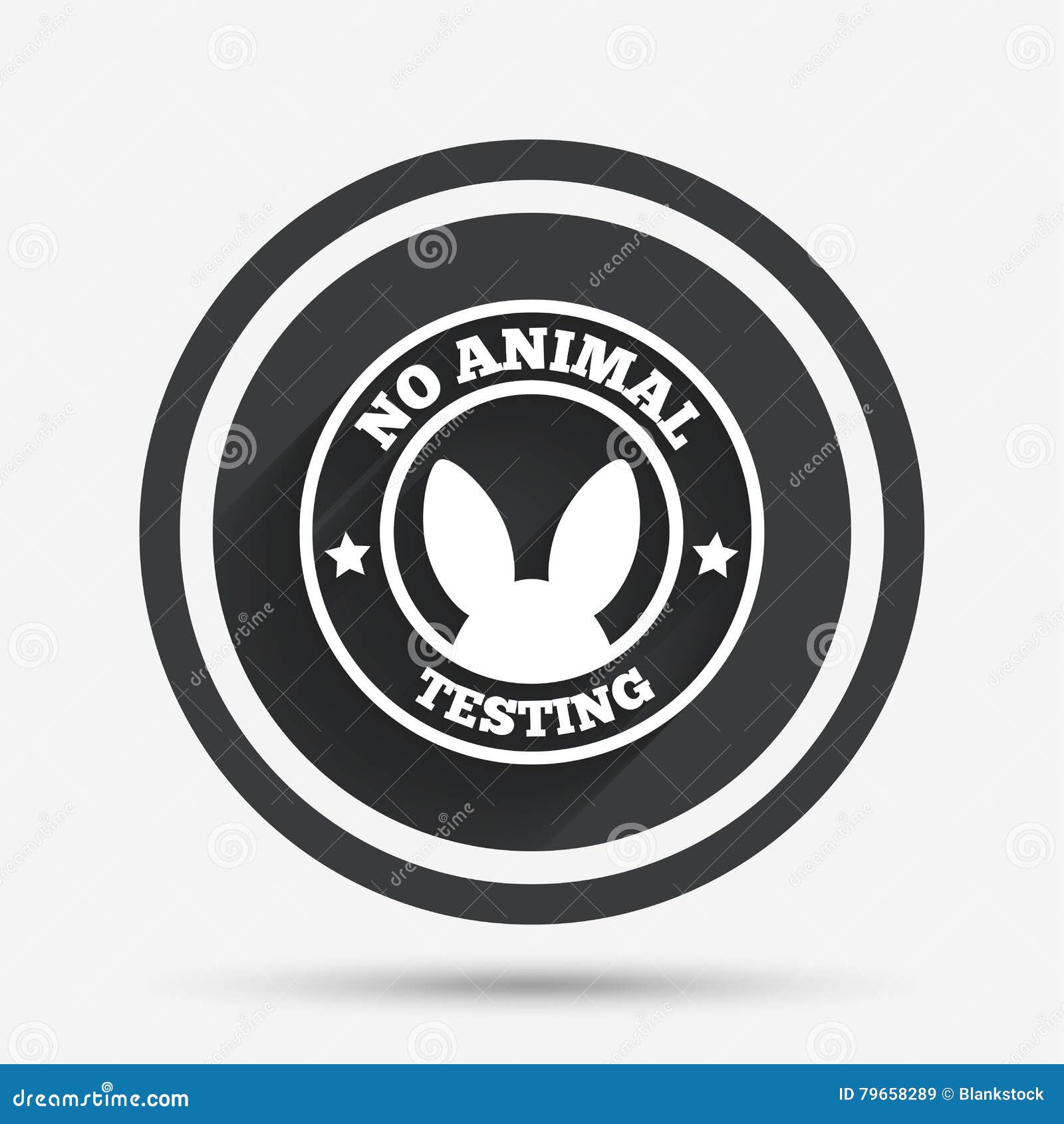 Download No Animals Testing Sign Icon. Not Tested Symbol. Stock ...