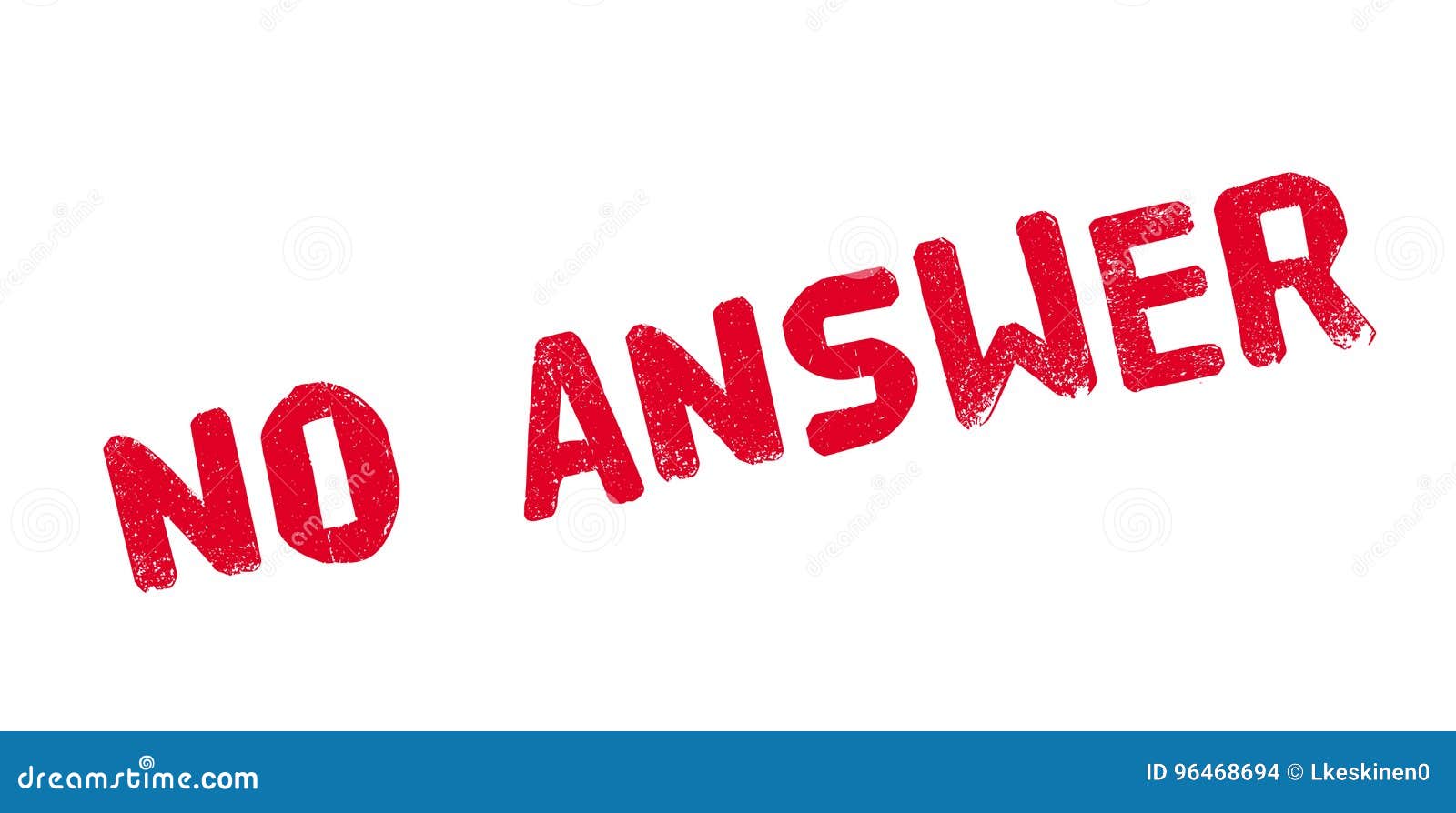 no answer rubber stamp