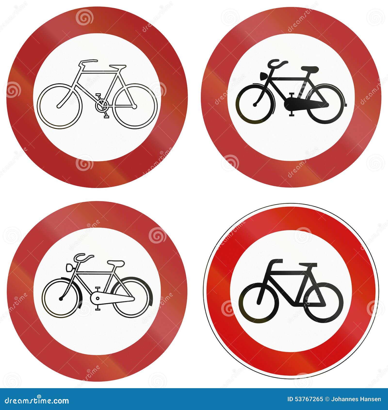 No Bicycle Signs in Germany Stock Illustration Illustration of