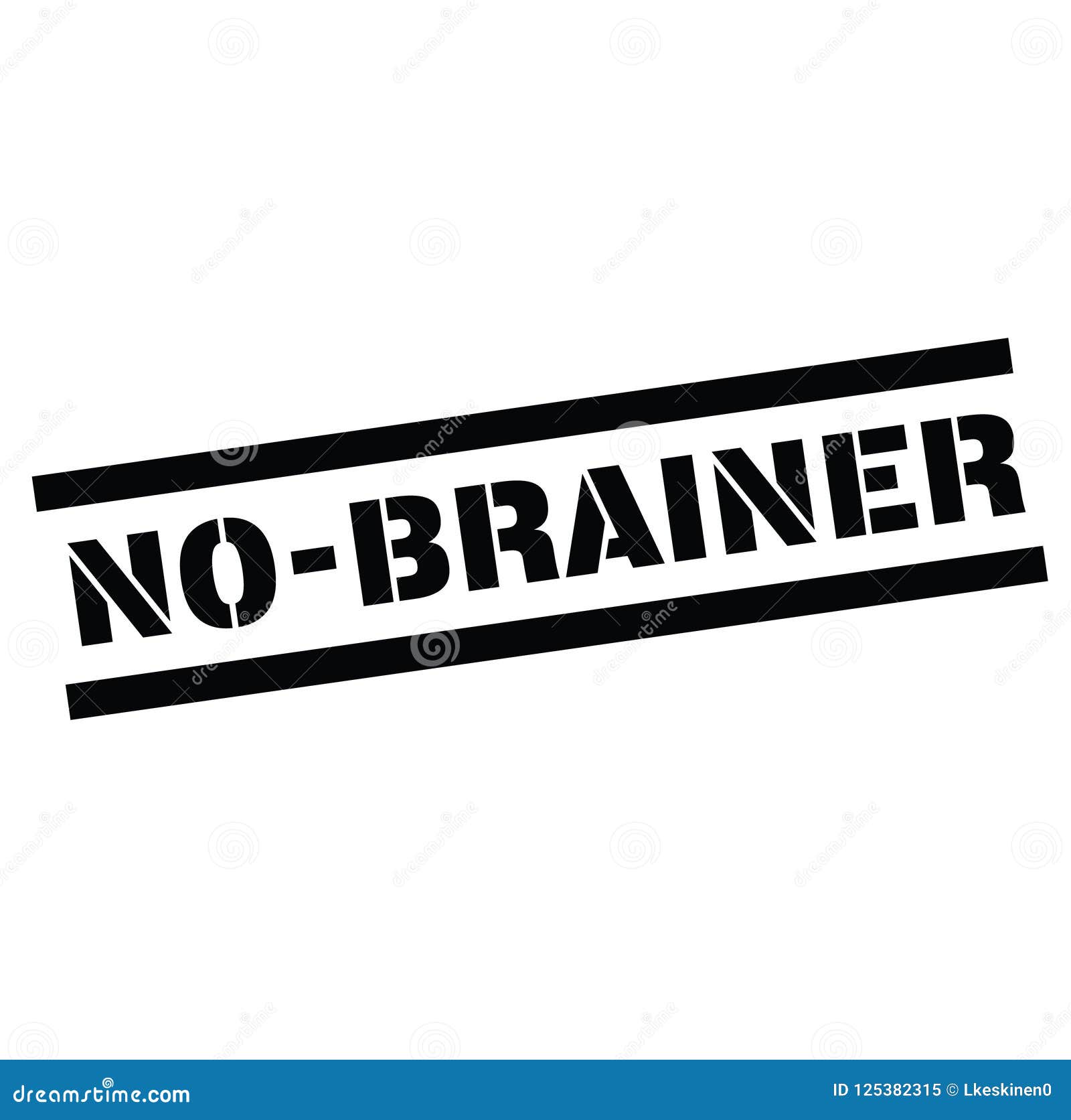 No brainer rubber stamp stock vector. Illustration of nobrainer