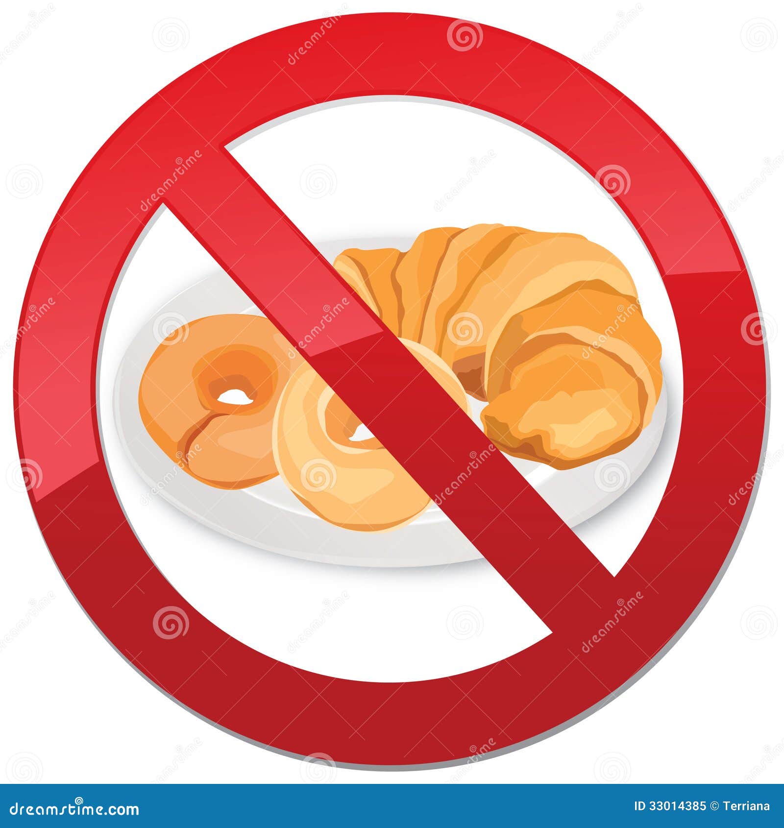 No Bread - Gluten Free Icon Illustration Royalty Free ...