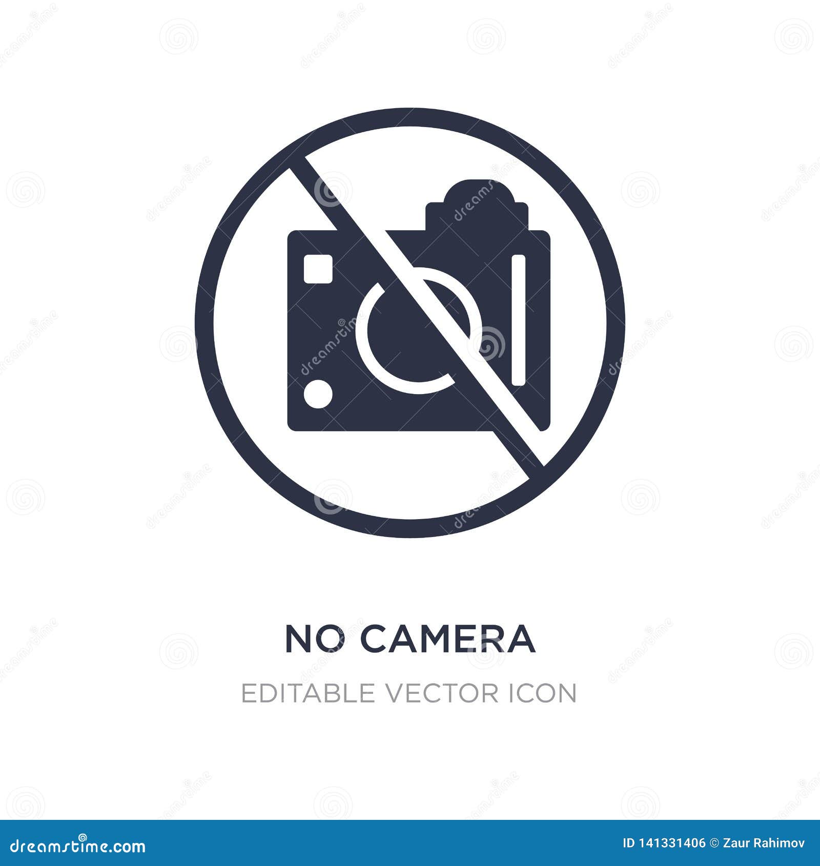 No Camera Icon on White Background. Simple Element Illustration from ...
