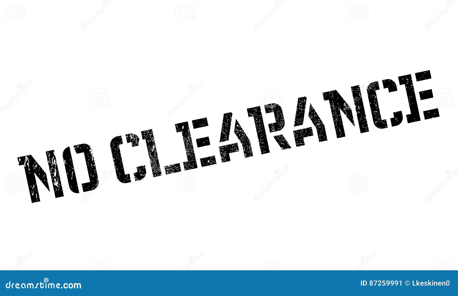 no clearance rubber stamp