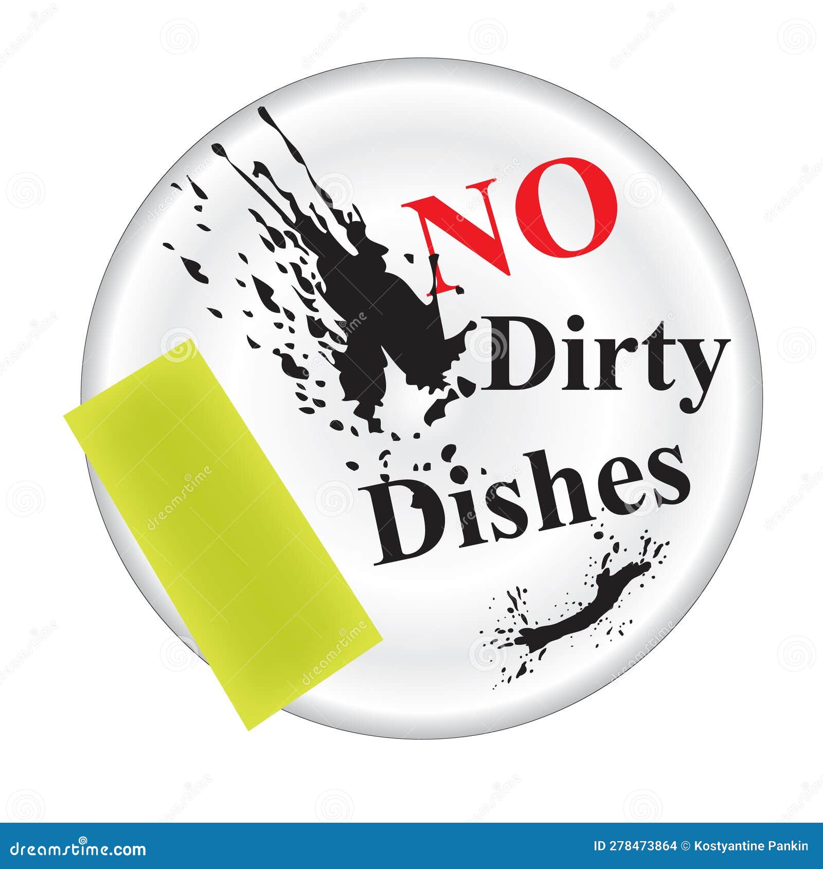 No Dirty Dishes stock vector. Illustration of order 278473864