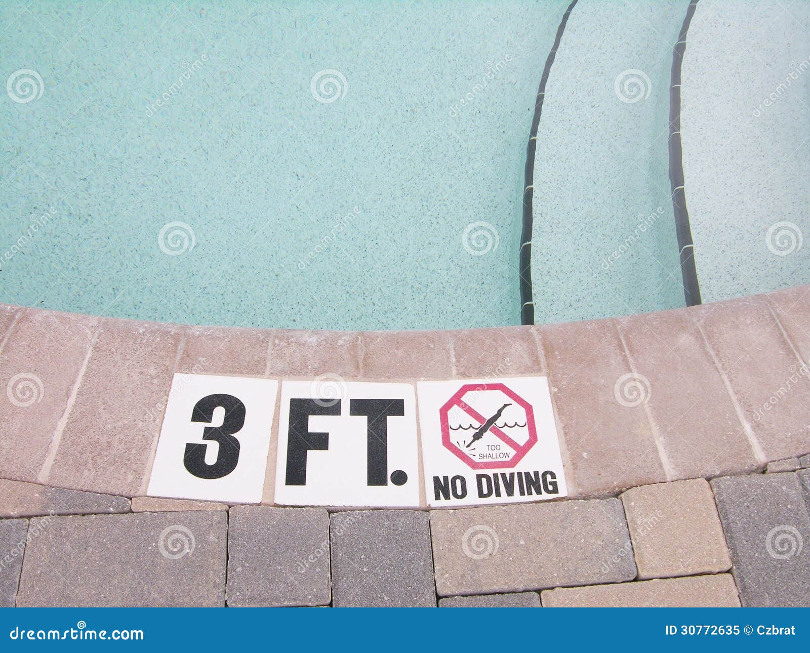 No Diving Stock Image Image Of Concept Shallow Steps 30772635