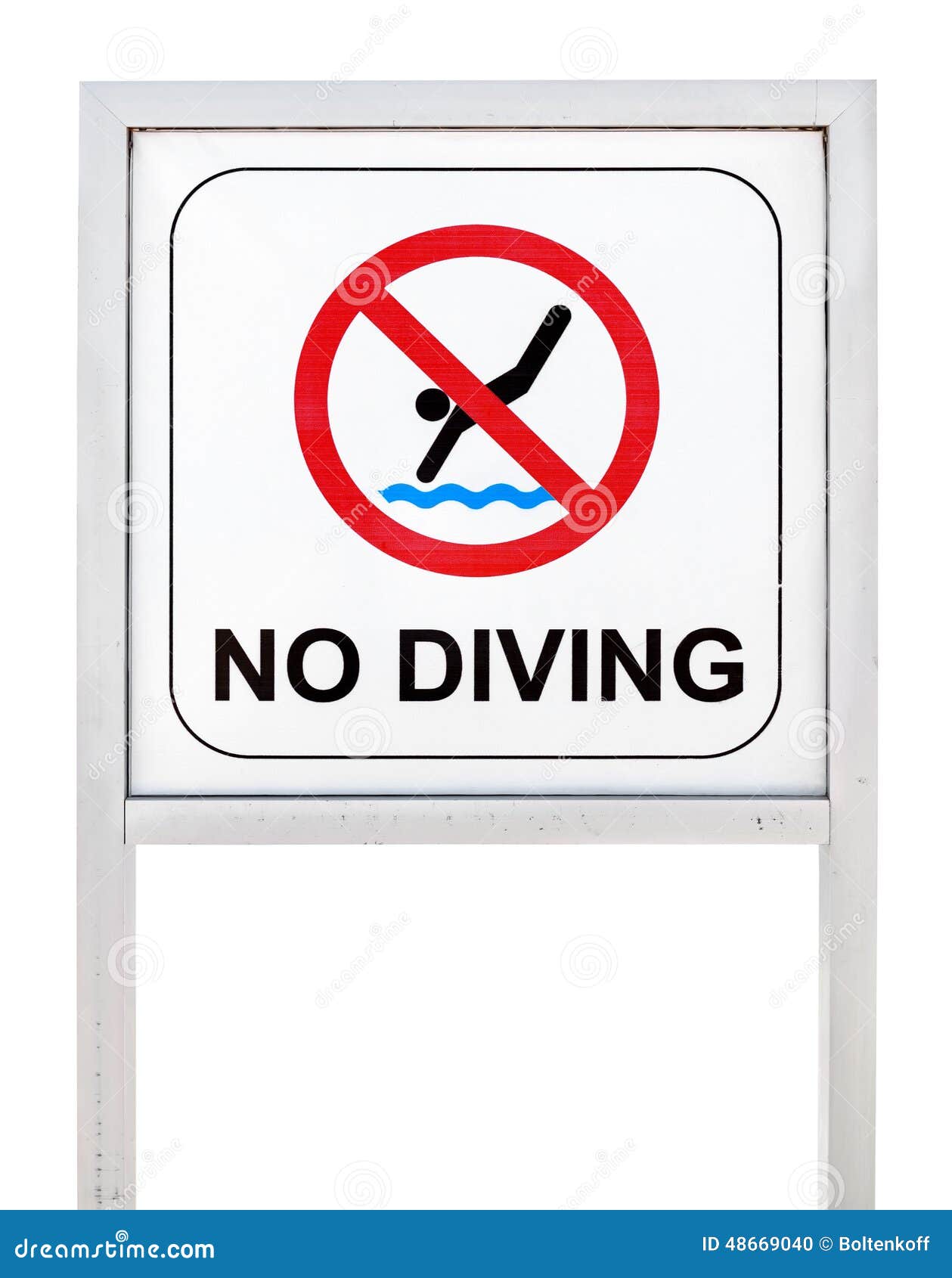 No diving sign stock photo. Image of sign, warning, risk 48669040