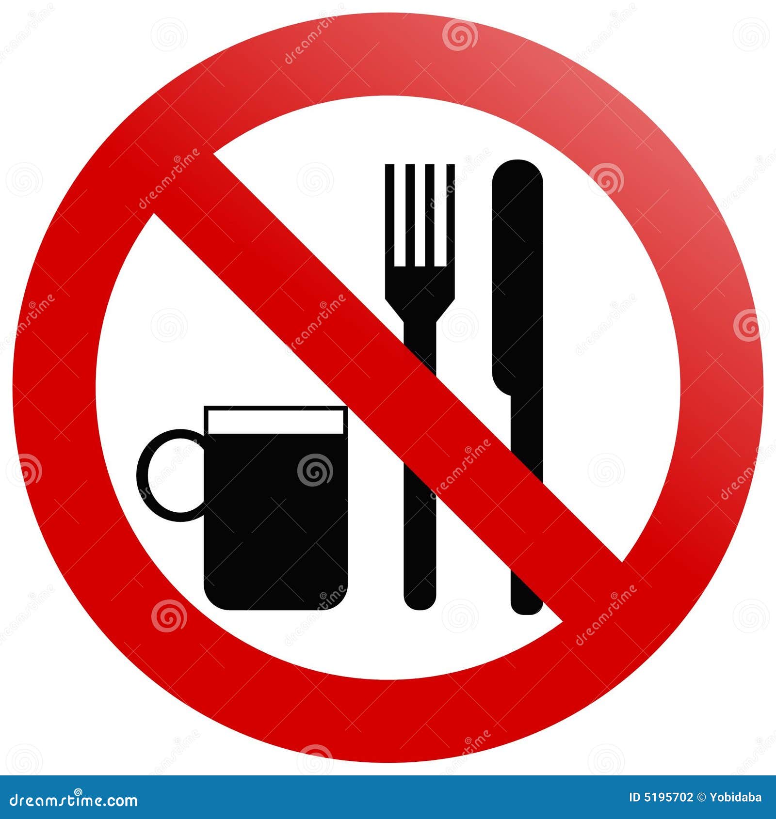 No Eating Stock Vector Illustration Of Touch Prohibited 5195702