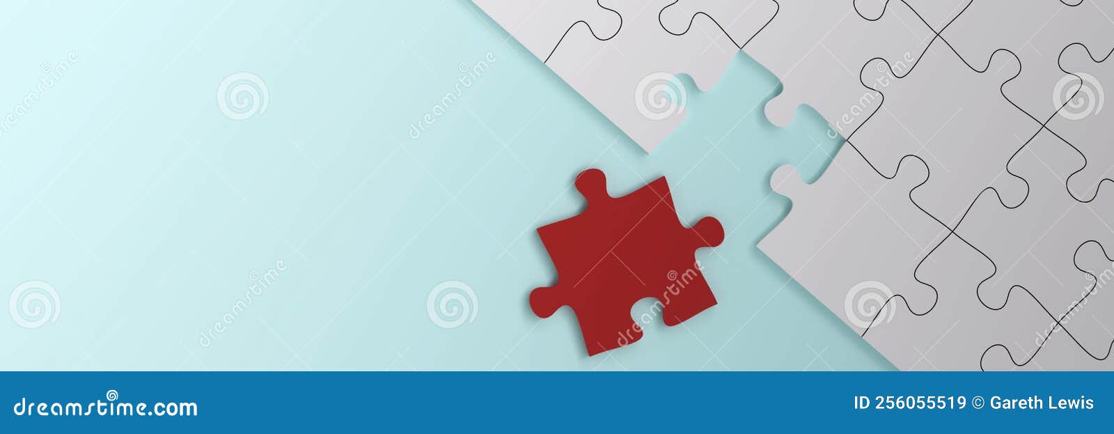 No Encajar En El Concepto De Rompecabezas 3d Renderizado Stock de