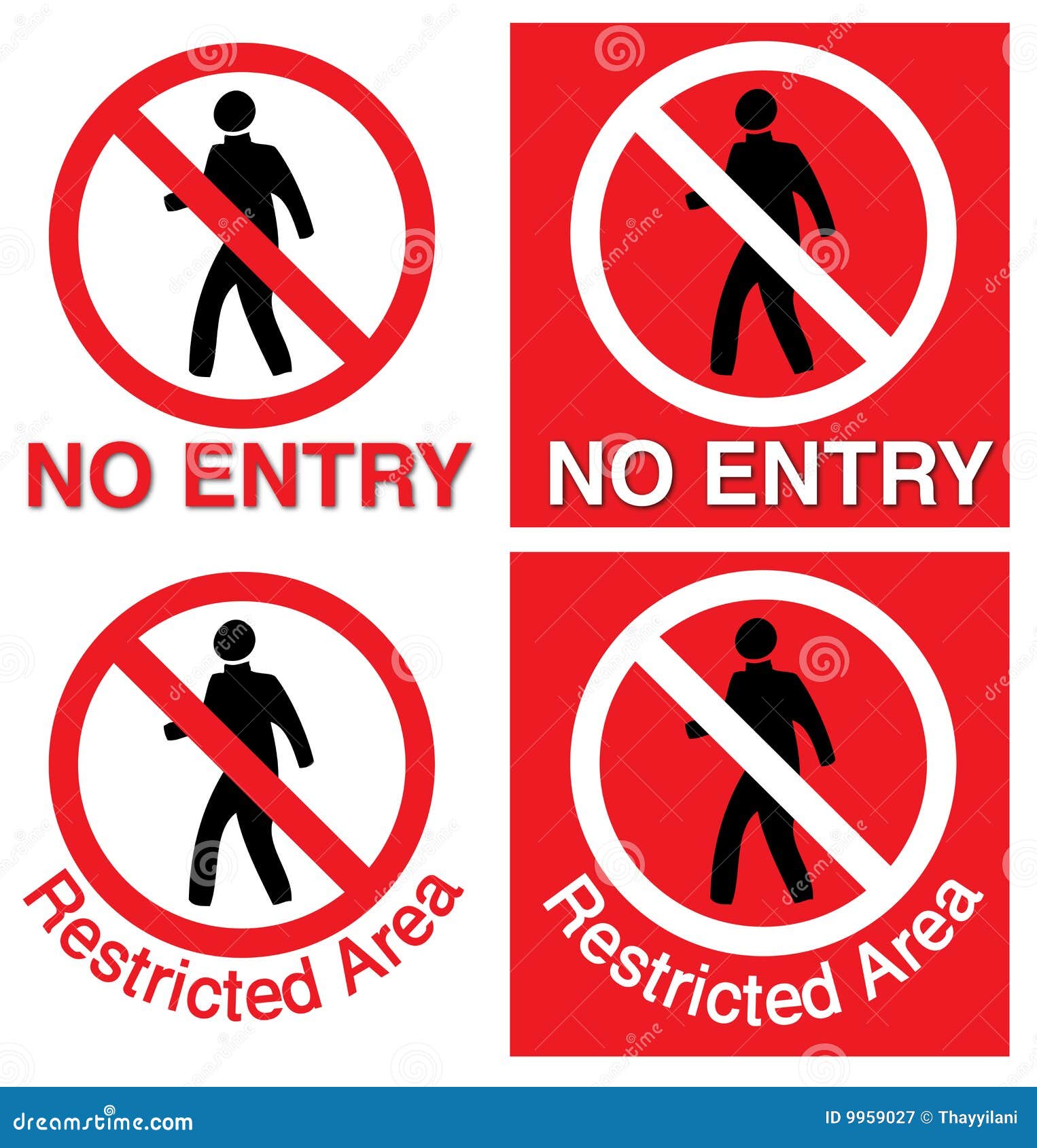 no entry & restricted area