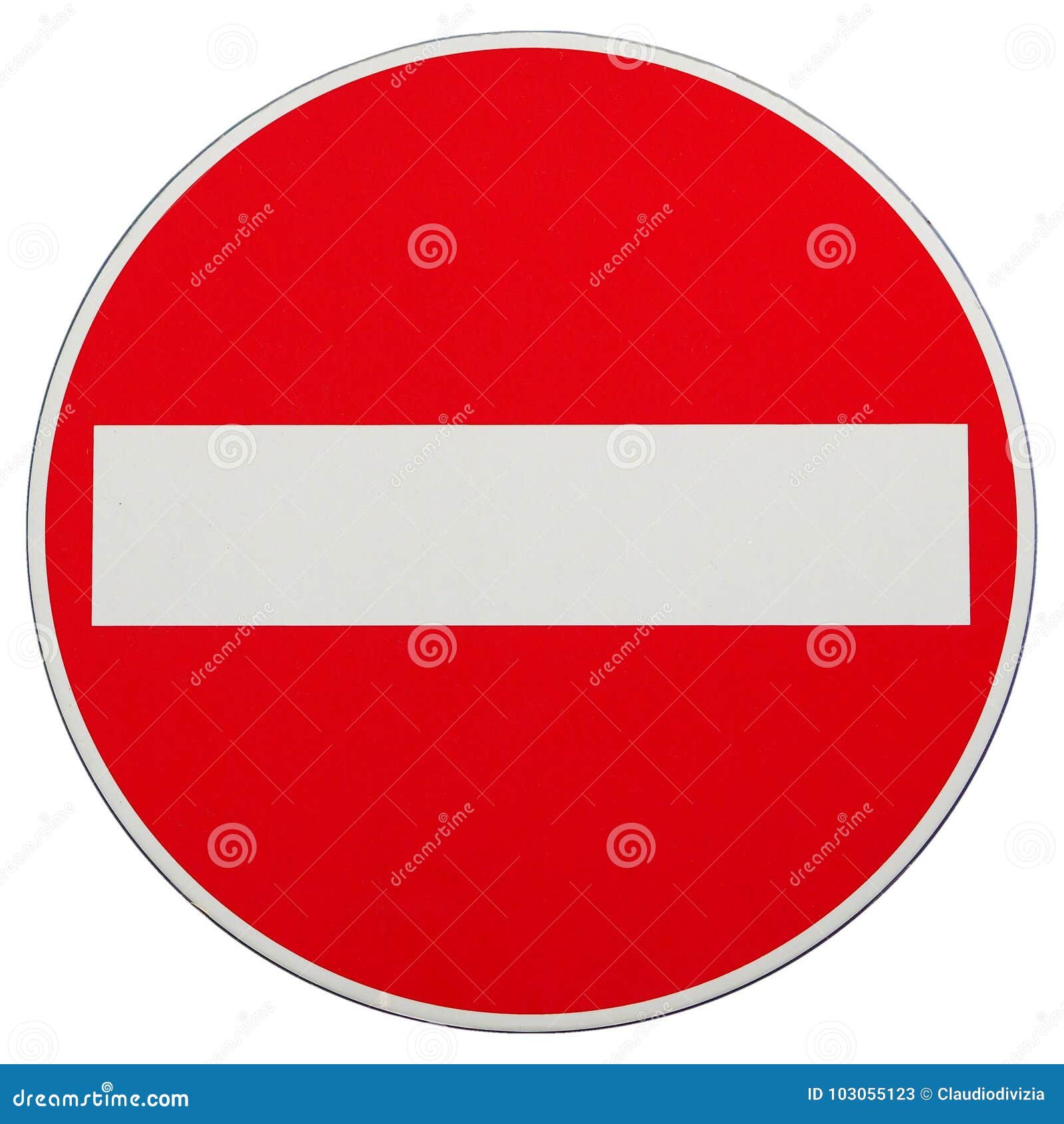 no entry sign  over white