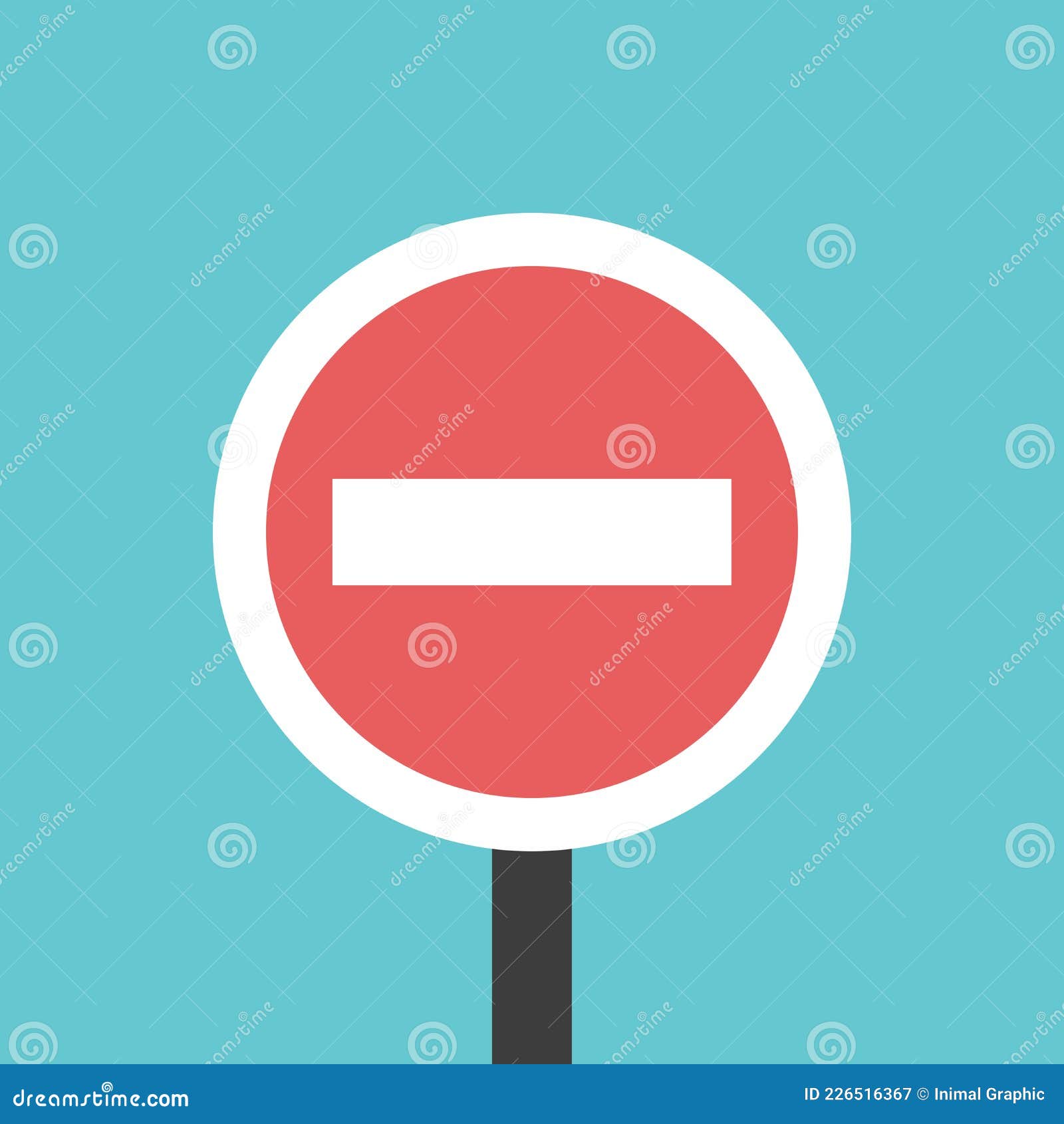 No Entry Traffic Sign Stock Vector Illustration Of Enter