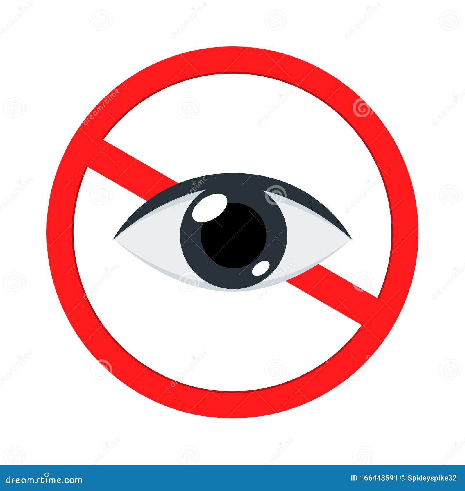 No Eyes Allowed. Abstract Vector Illustration Stock Vector