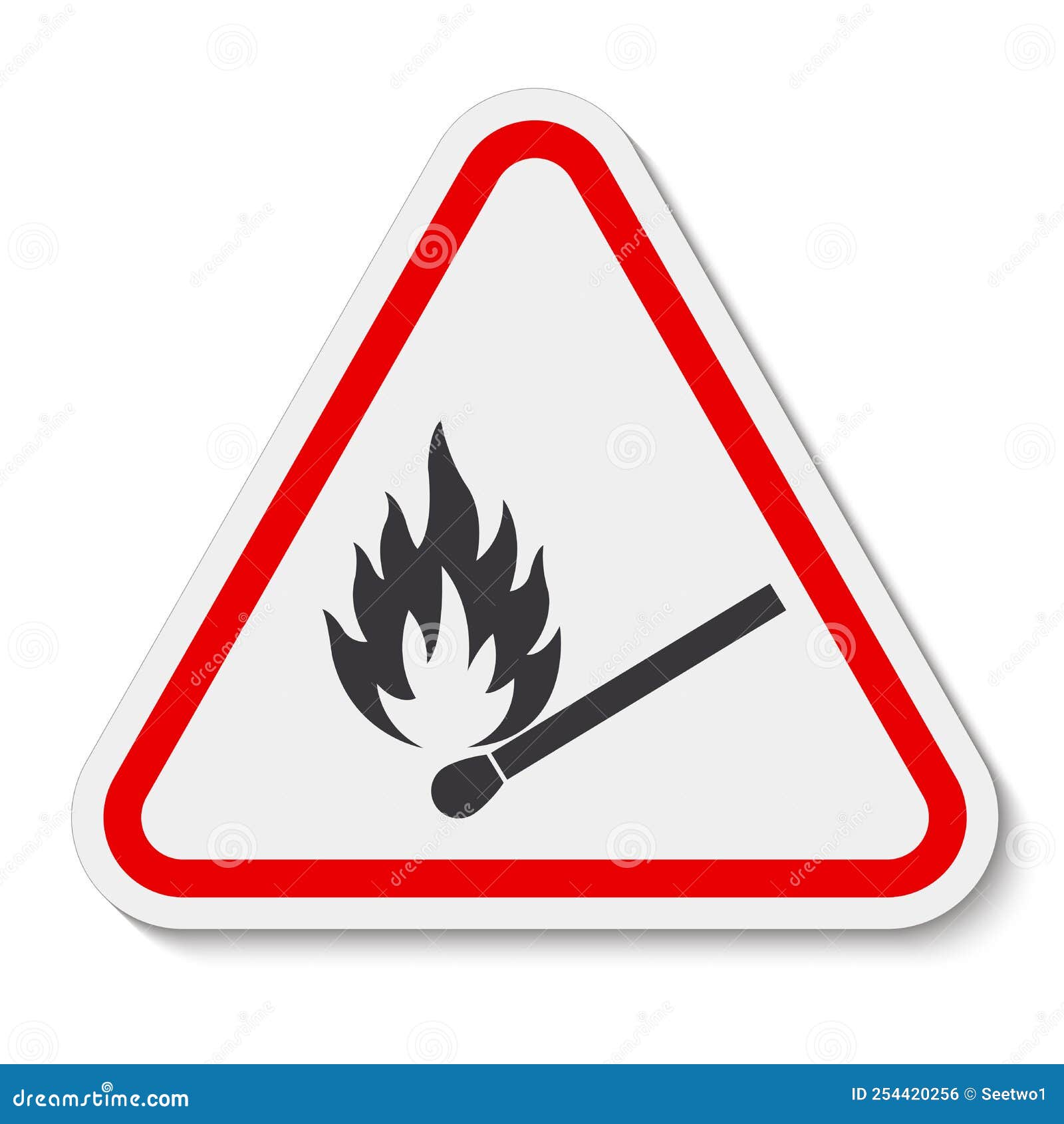 No Fire, No Matches or Open Flame Sign Stock Vector Illustration of