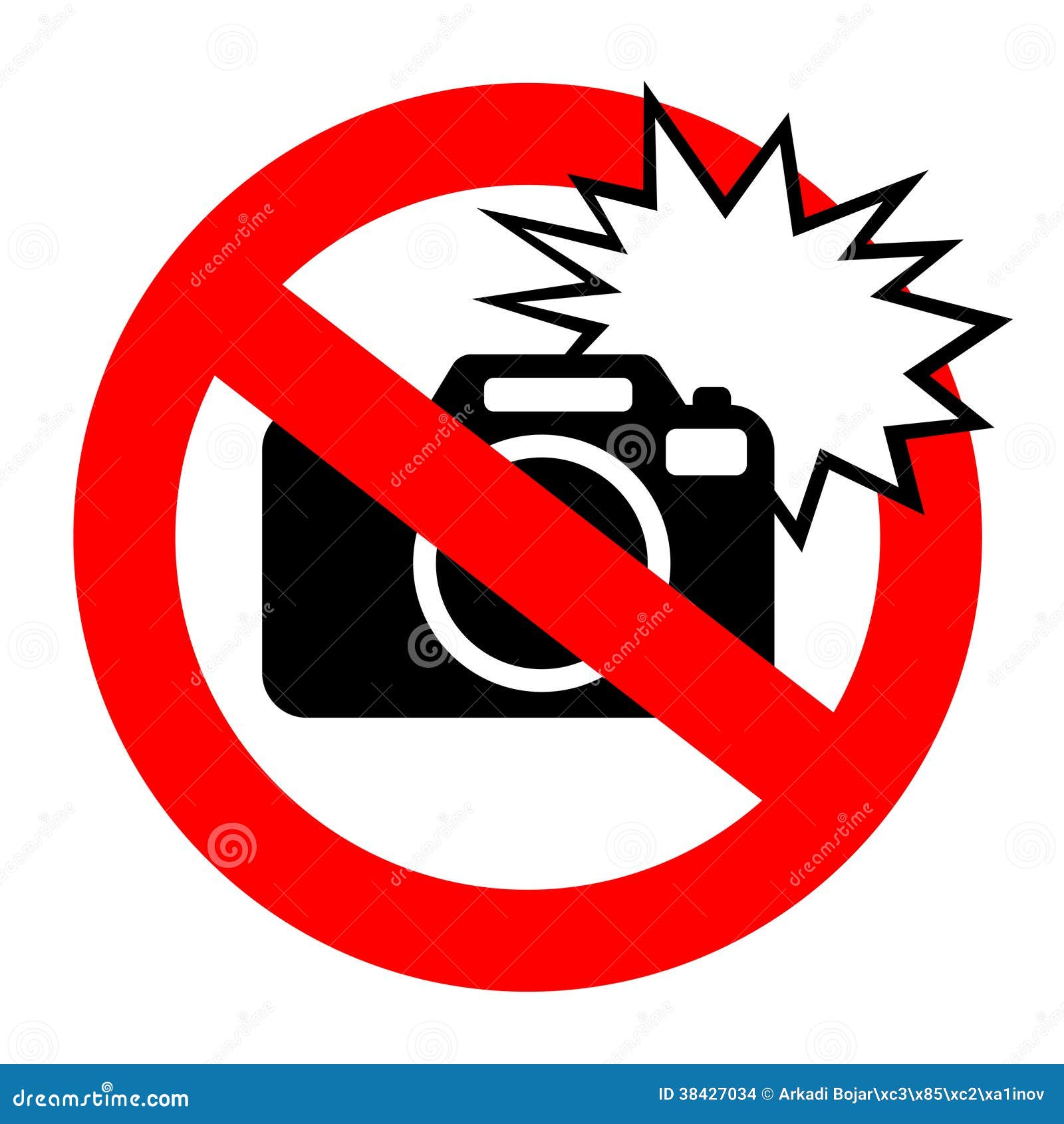 No flash photography sign stock vector. Image of pictogram 38427034