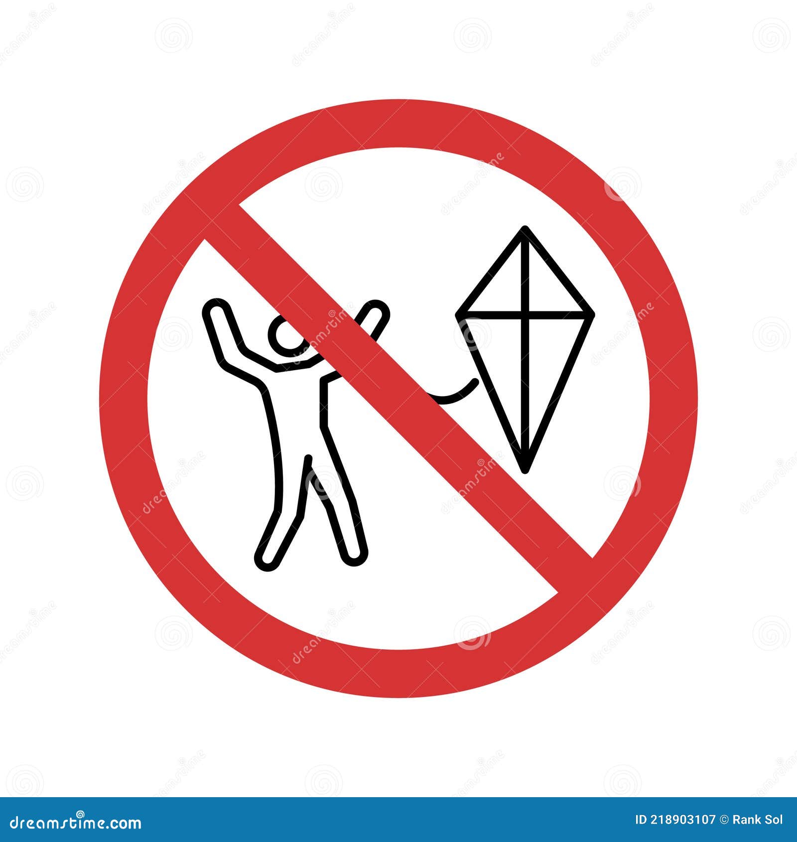 No Flying Kite Isolated Vector Icon Which Can Easily Modify or Edit Stock Illustration