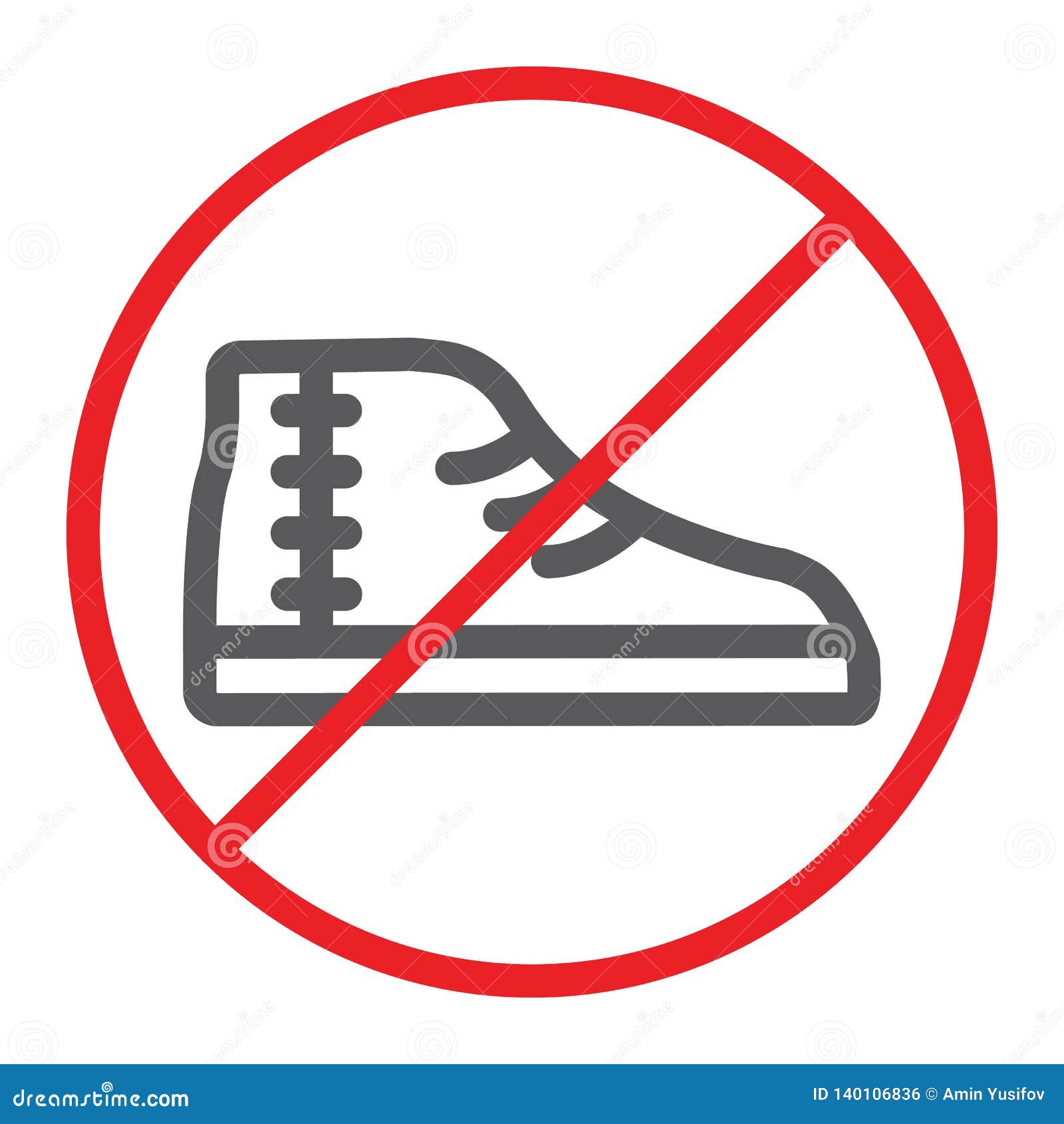 no shoes vector