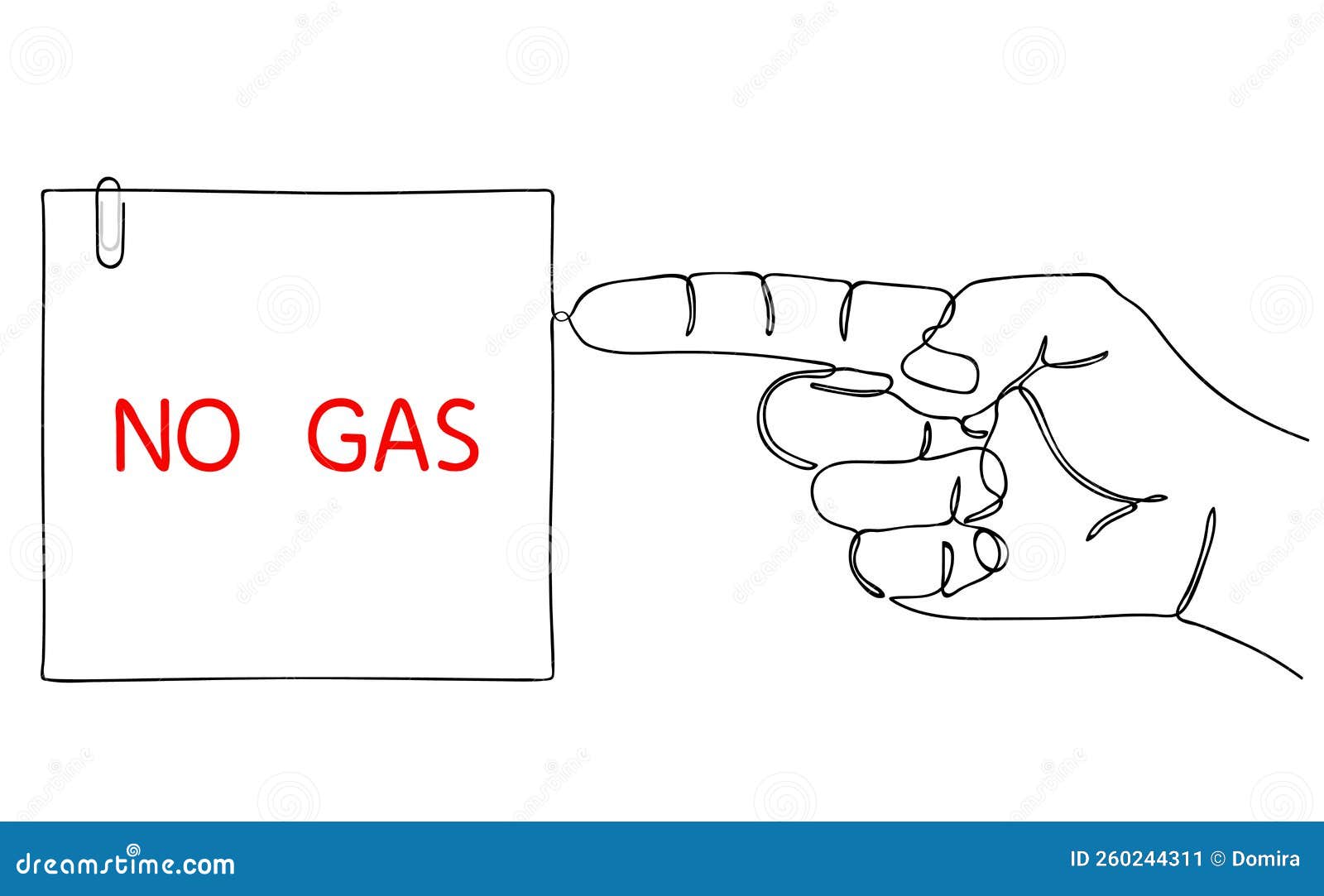 NO GAS. Shortage Resources. Message of Global Gas Crisis on Paper