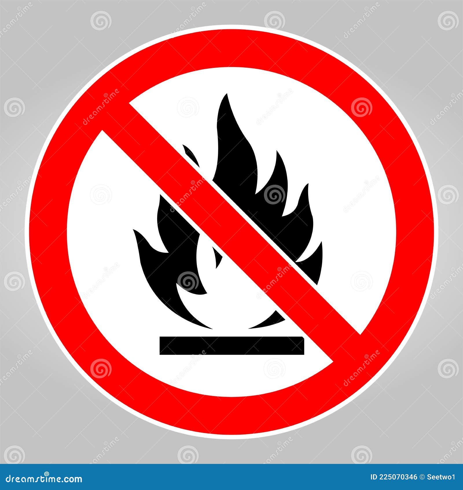 No Haga Chispas Sobre Fondo Blanco Ilustración del Vector Ilustración