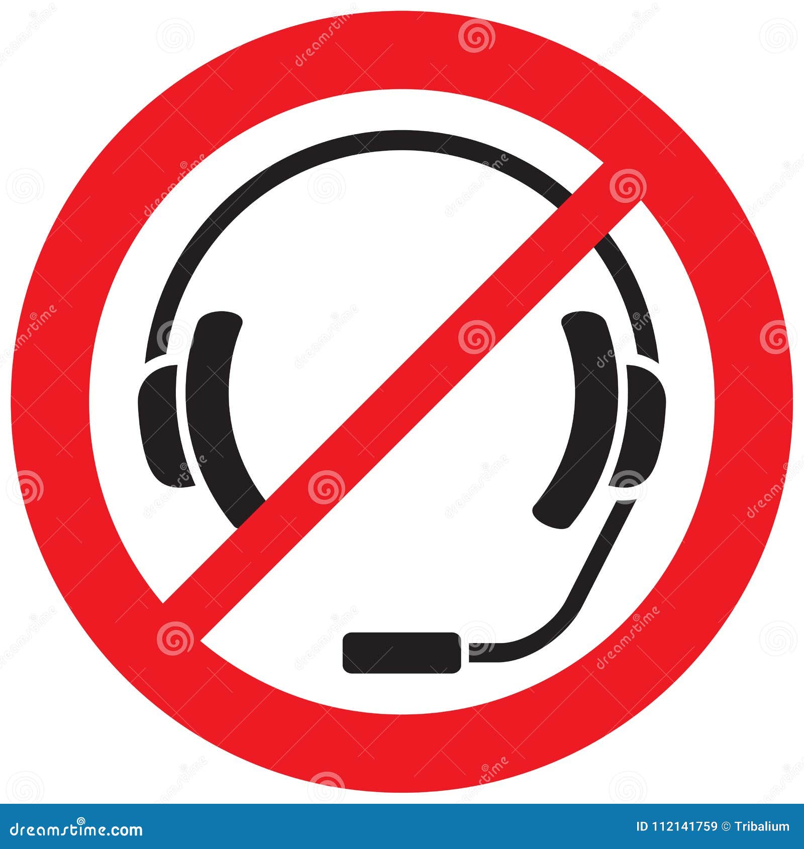 No headset symbol stock vector. Illustration of microphone 112141759