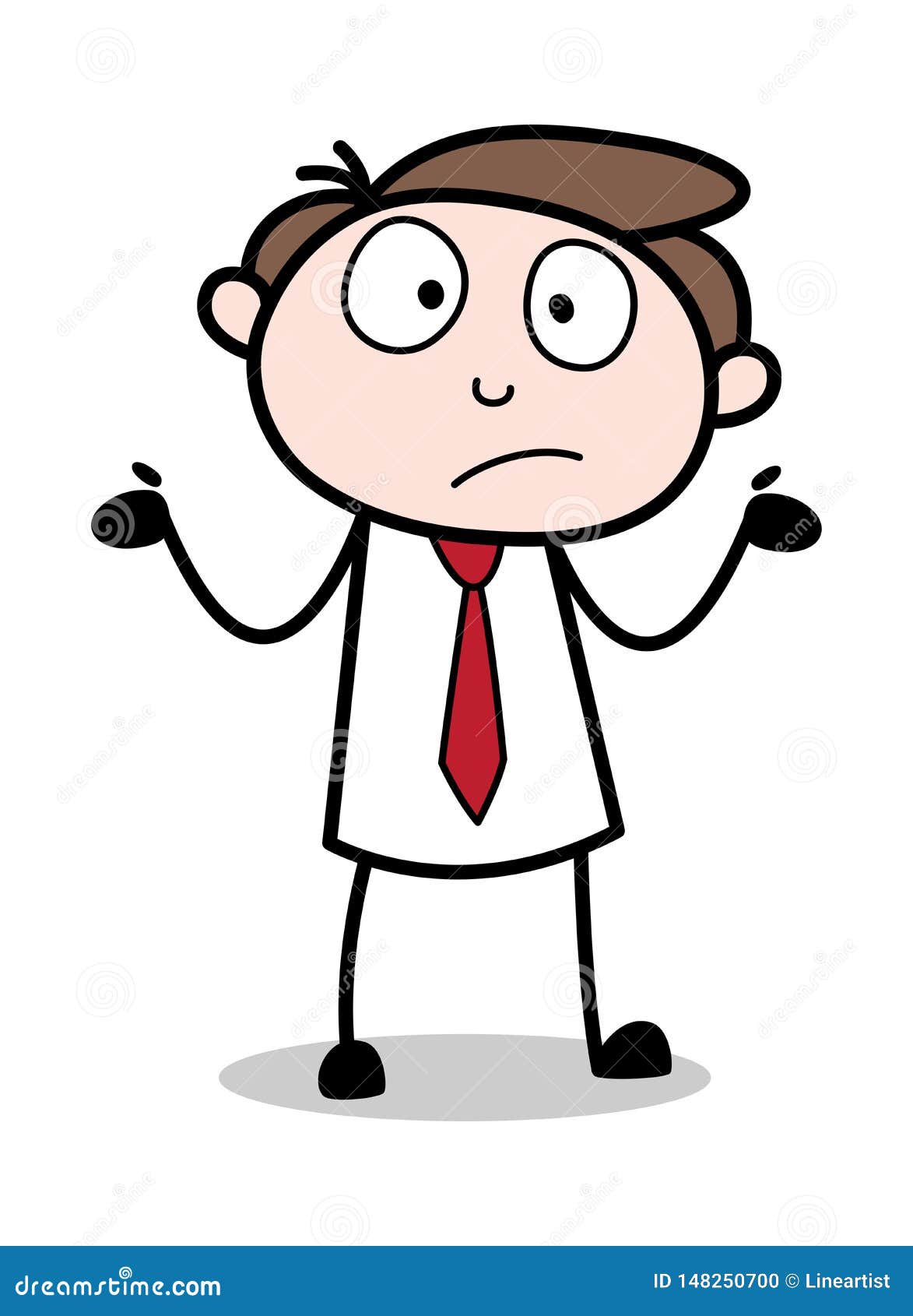 No Idea - Office Businessman Employee Cartoon Vector Illustration Stock  Illustration - Illustration of facial, belief: 148250700