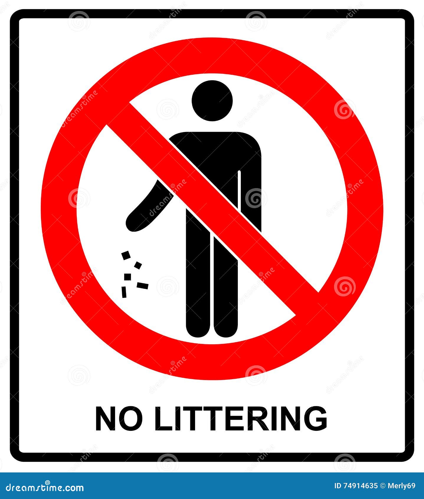 no littering sign  