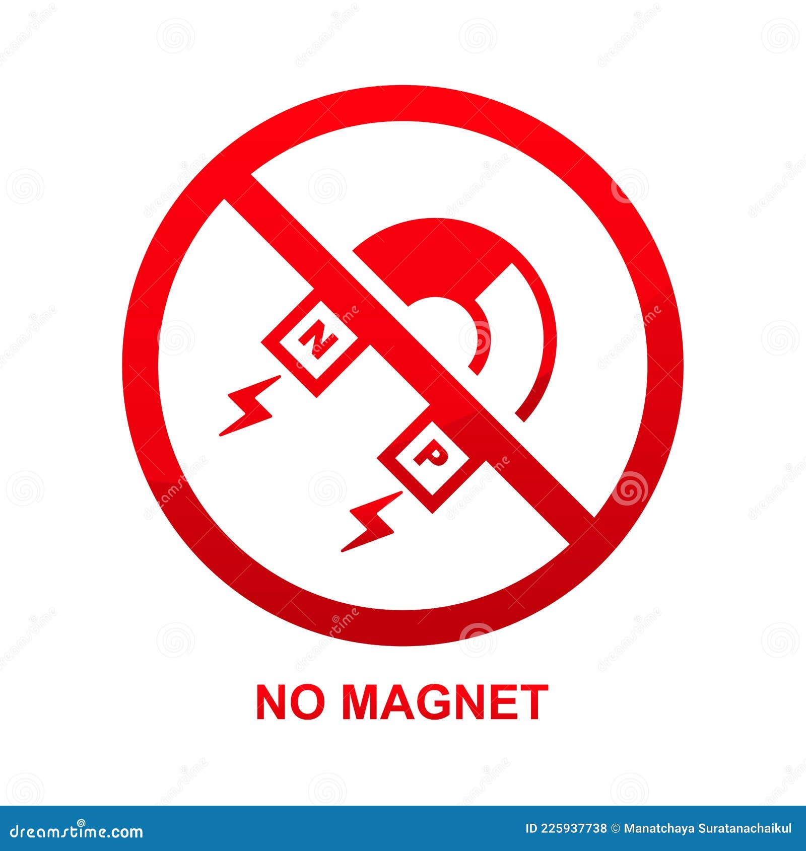 No Sign Isolated on White Background Stock Vector Illustration