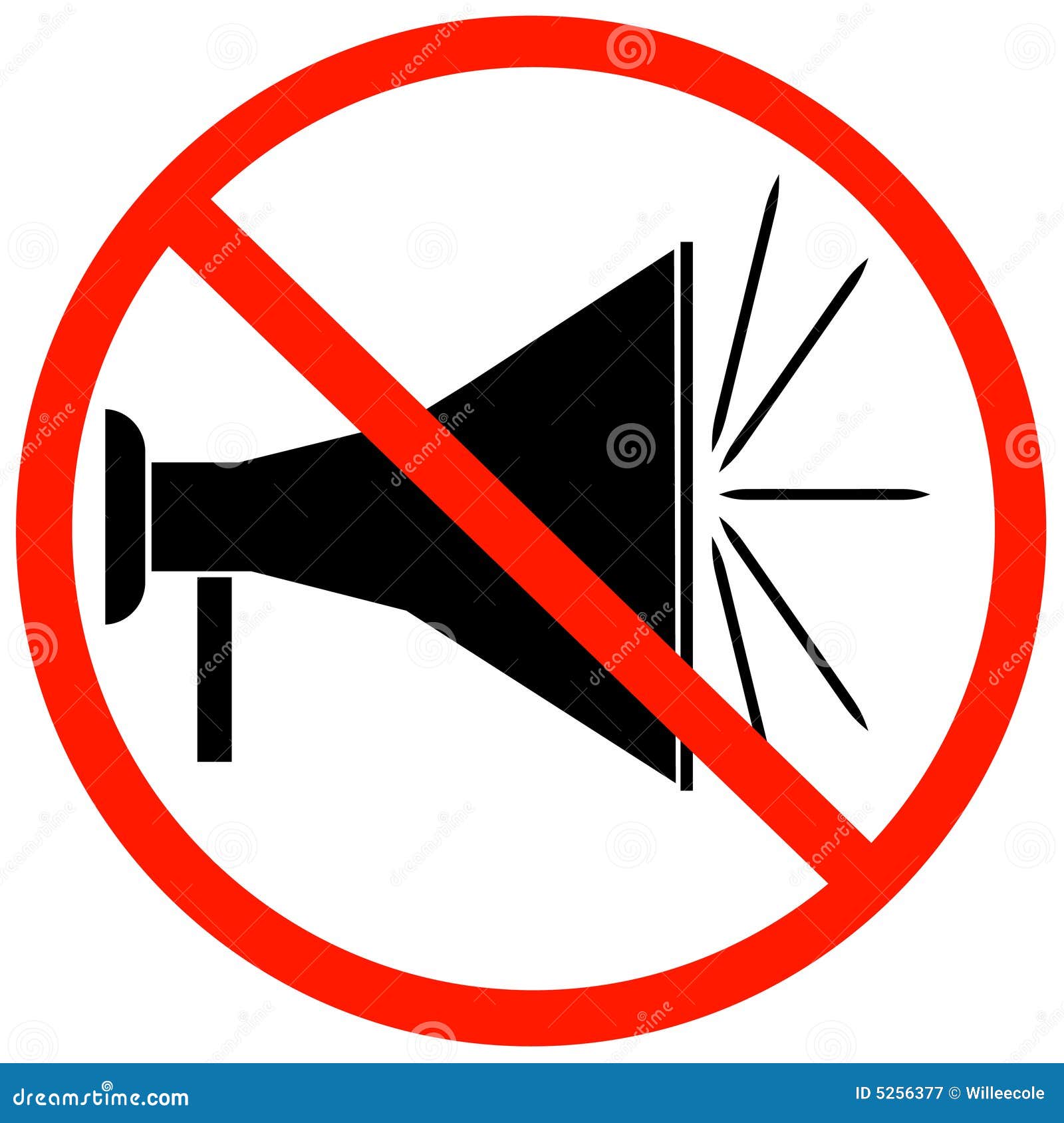 No megaphones allowed stock vector. Illustration of illustrated 5256377