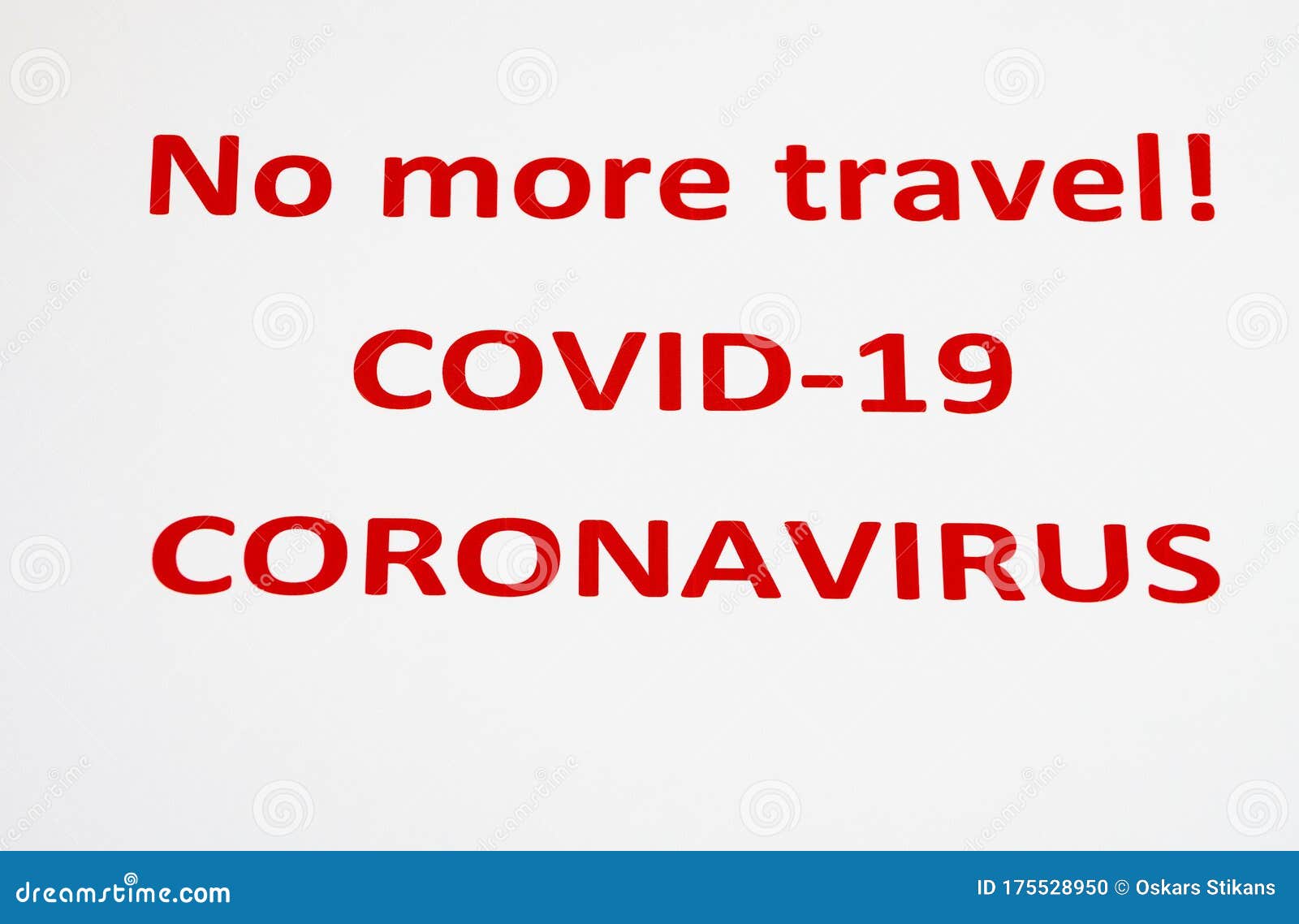 no more travel coronavirus covis-19