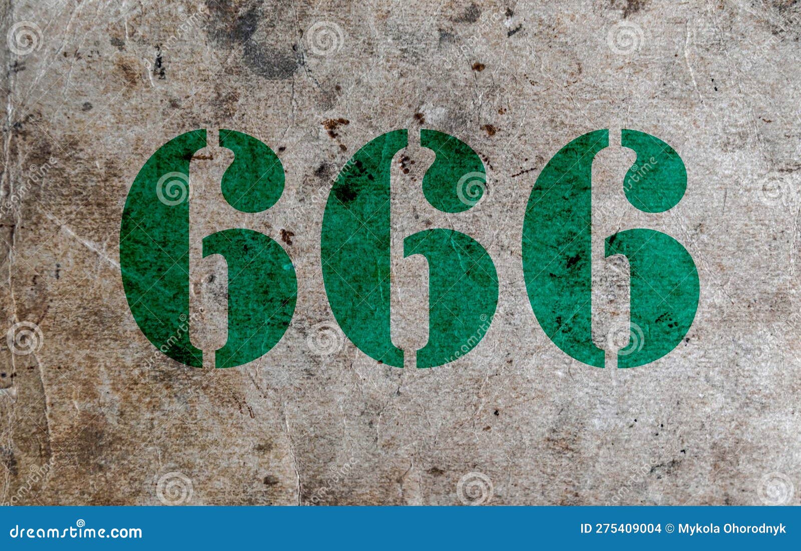 No. 666. the Number Three Sixes Stock Photo Image of embellishment