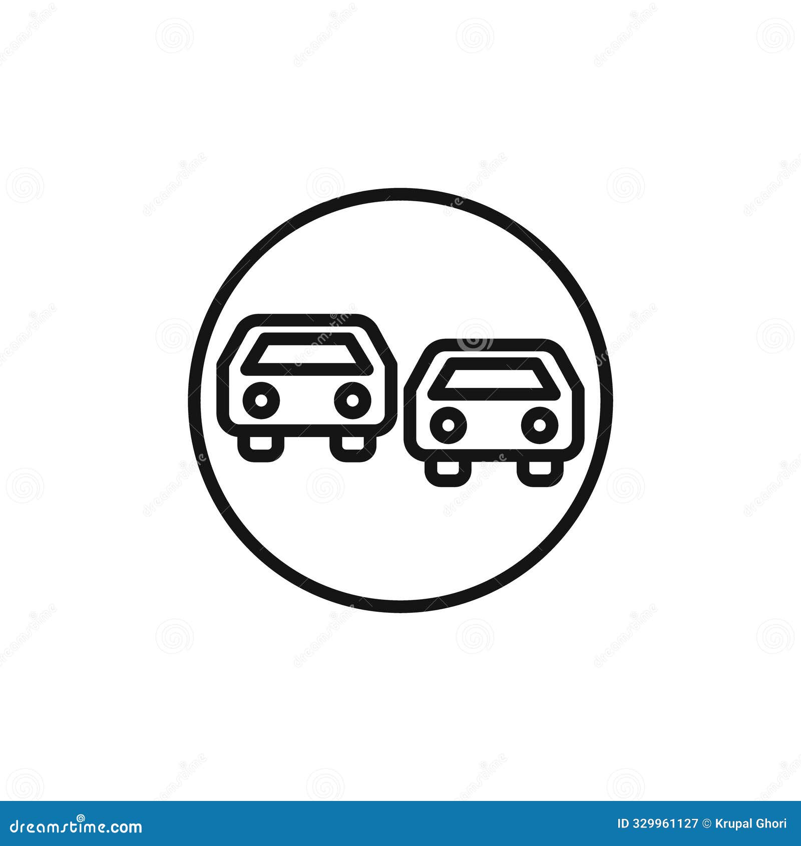 no overtaking icon logo sign  outline
