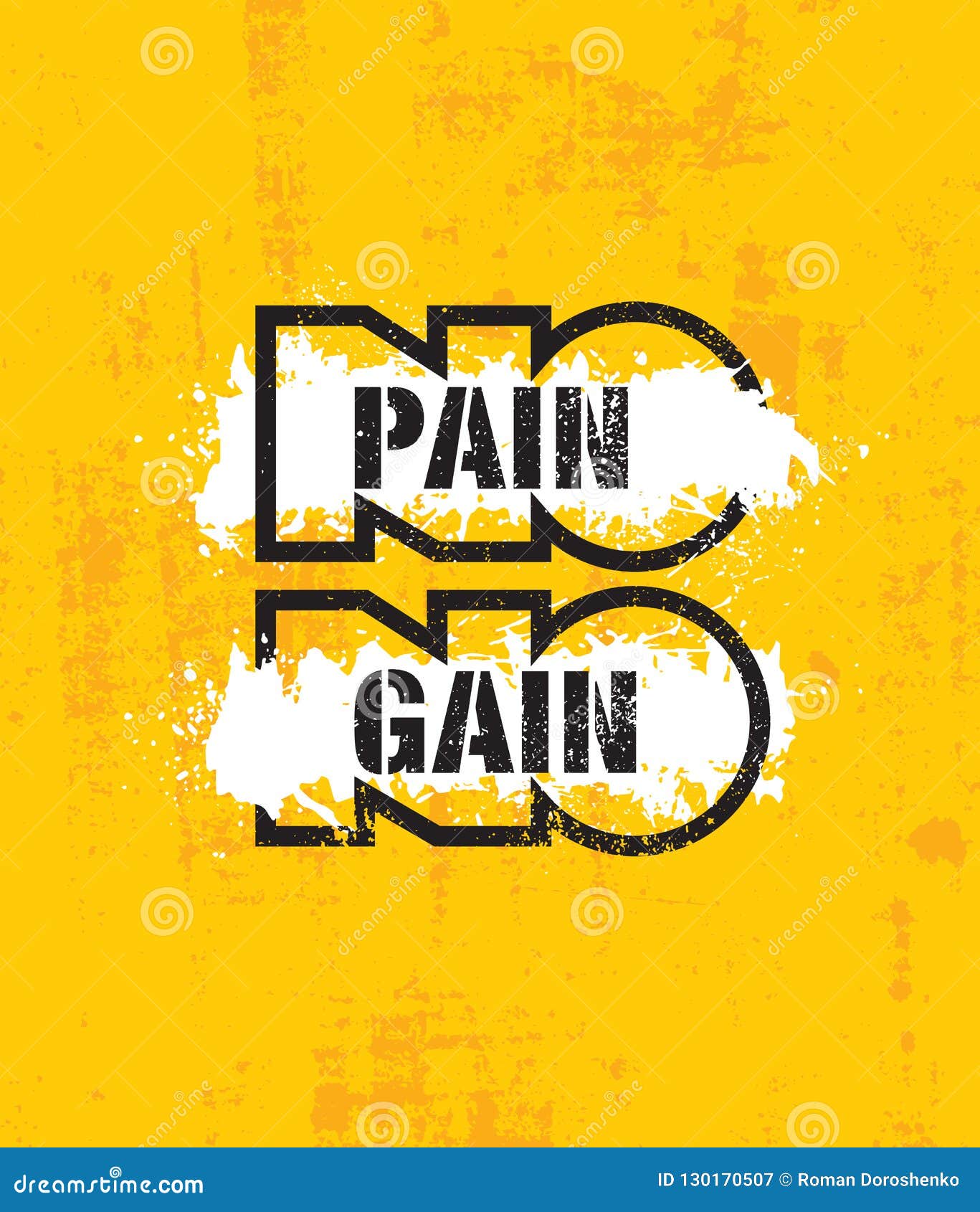No Pain No  Workout and Fitness Gym Motivation Quote  Illustration. Creative Strong Vector Typography Stock Vector - Illustration  of bodybuilding, cross: 130170507