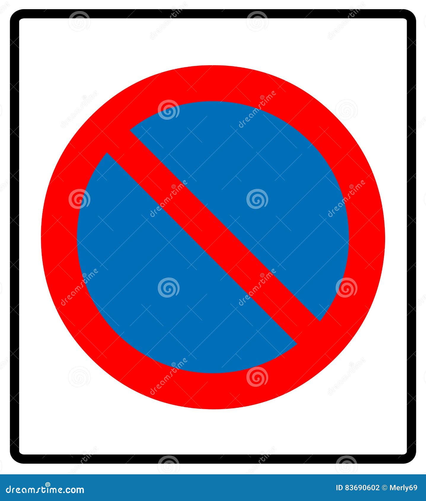 pic Blue Circle Sign With Red Cross dreamstime com
