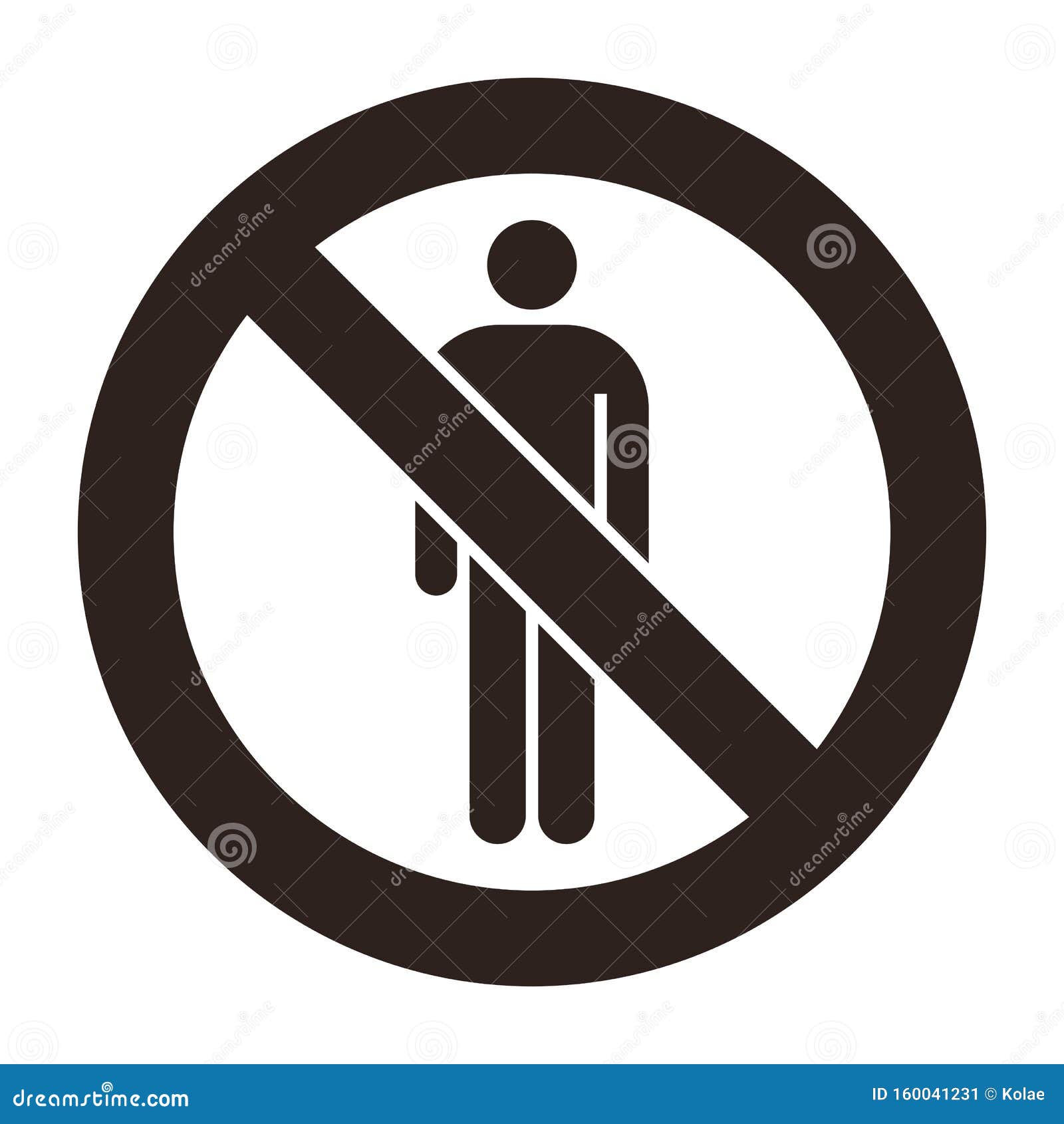 No People Allowed No Man Sign Stock Vector Illustration Of Symbol