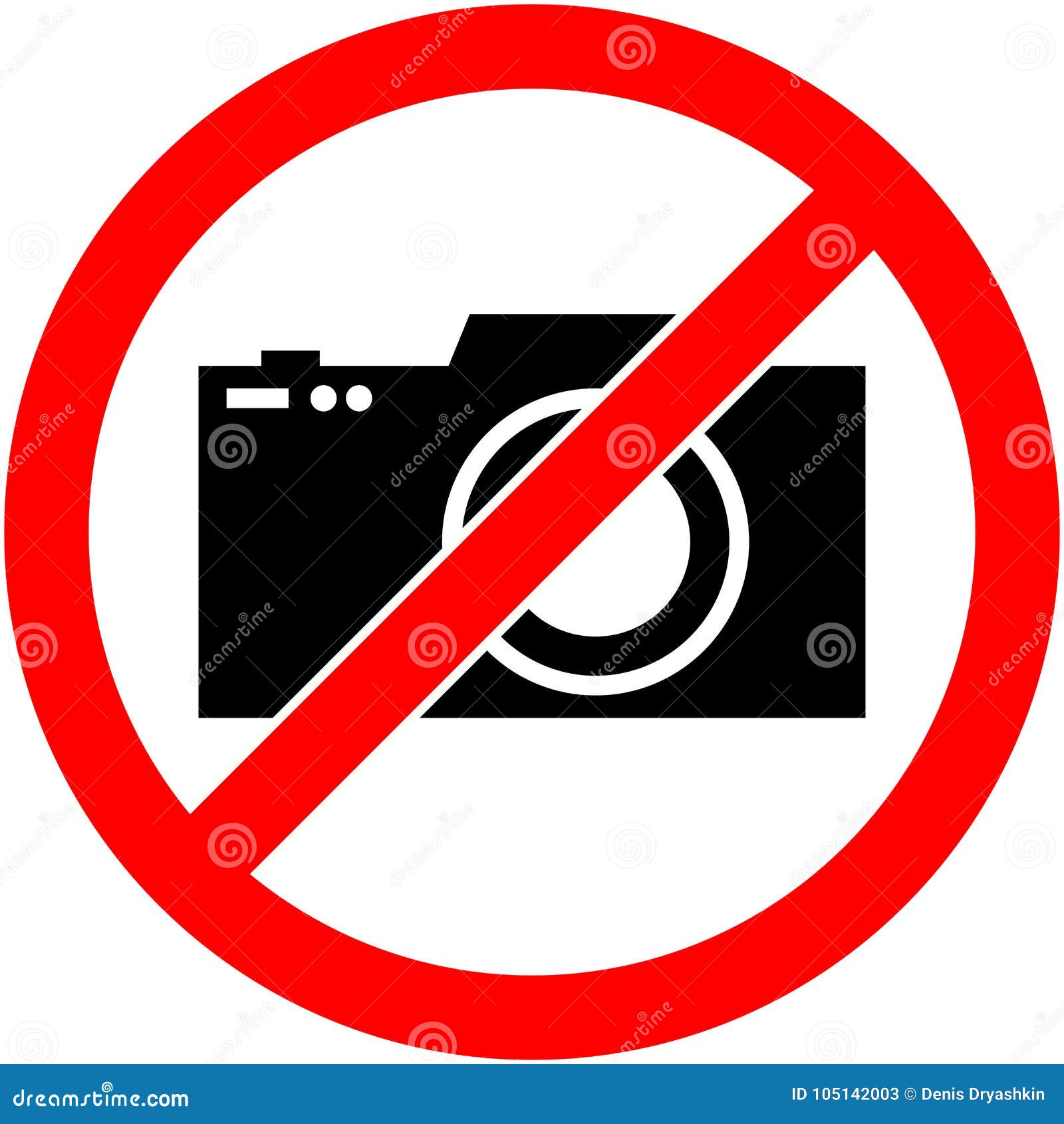 No Photography, Camera Prohibited Symbol. Stock Vector - Illustration of photographer: