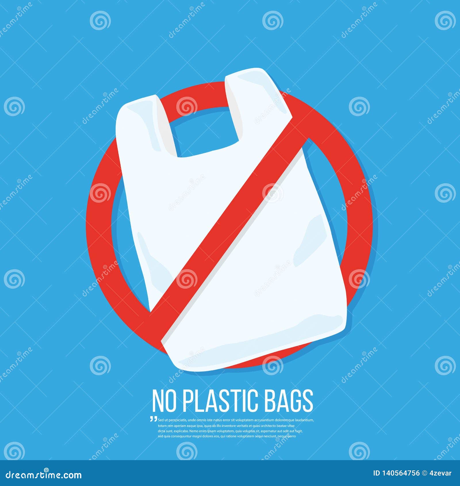 No Plastic Bag Icon Vector Flat Design Stock Illustration ...