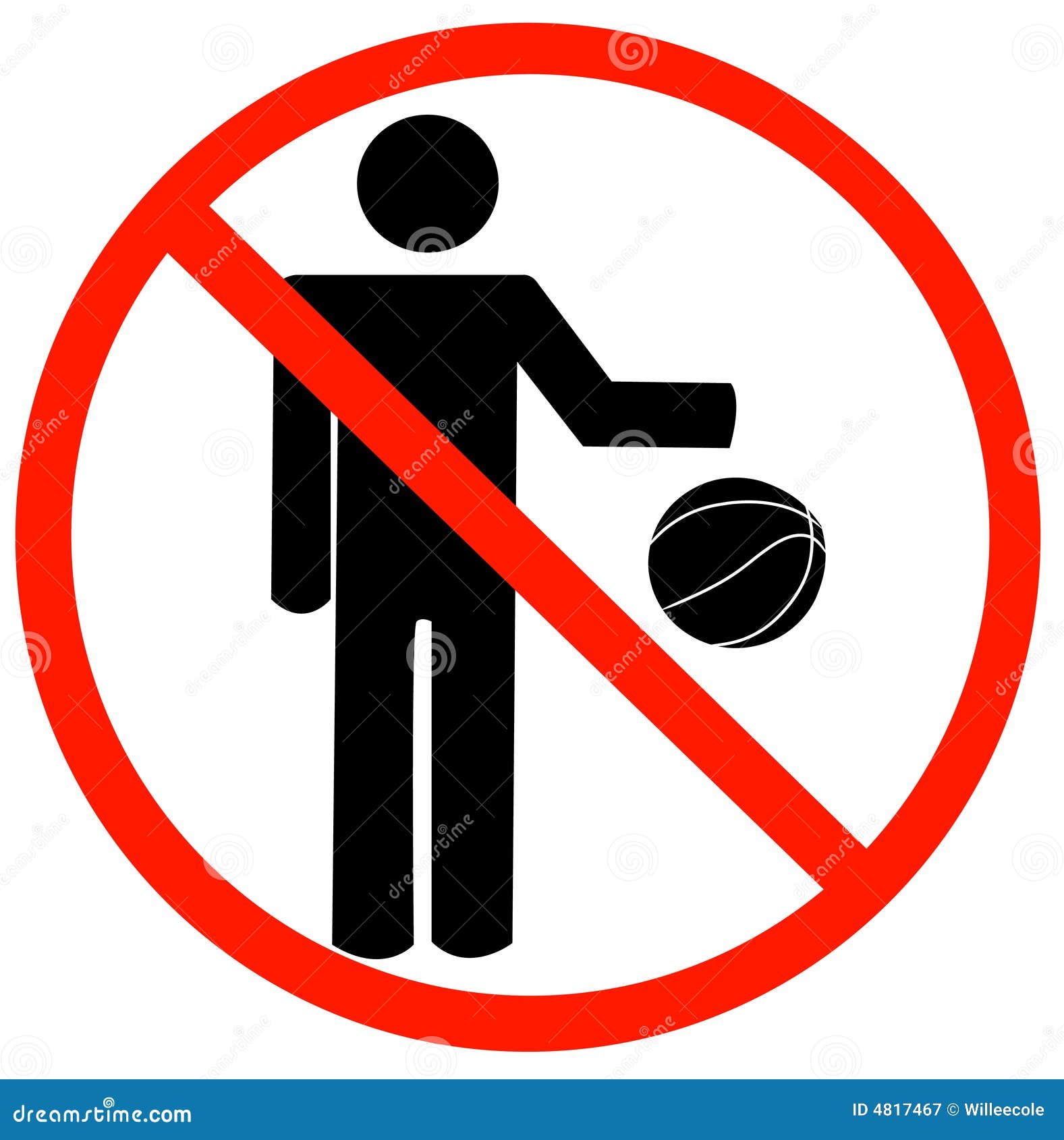 No playing allowed stock vector. Illustration of bounce - 4817467